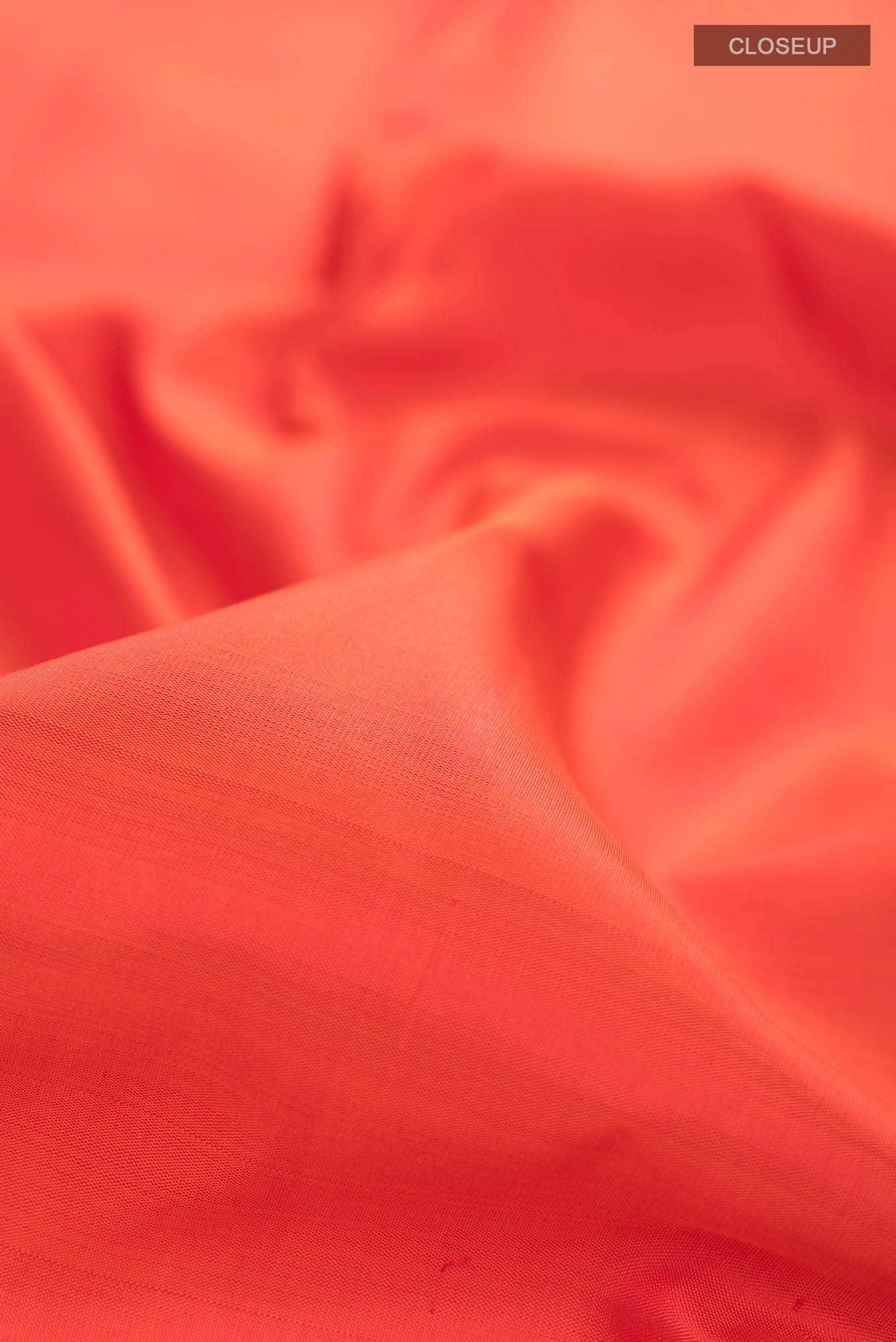 Brick Orange Kanchipuram Silk Saree