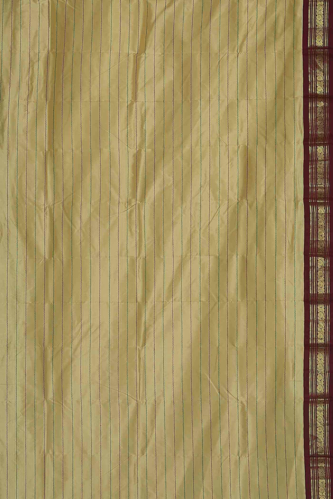 Sandal Kanchipuram Silk Saree