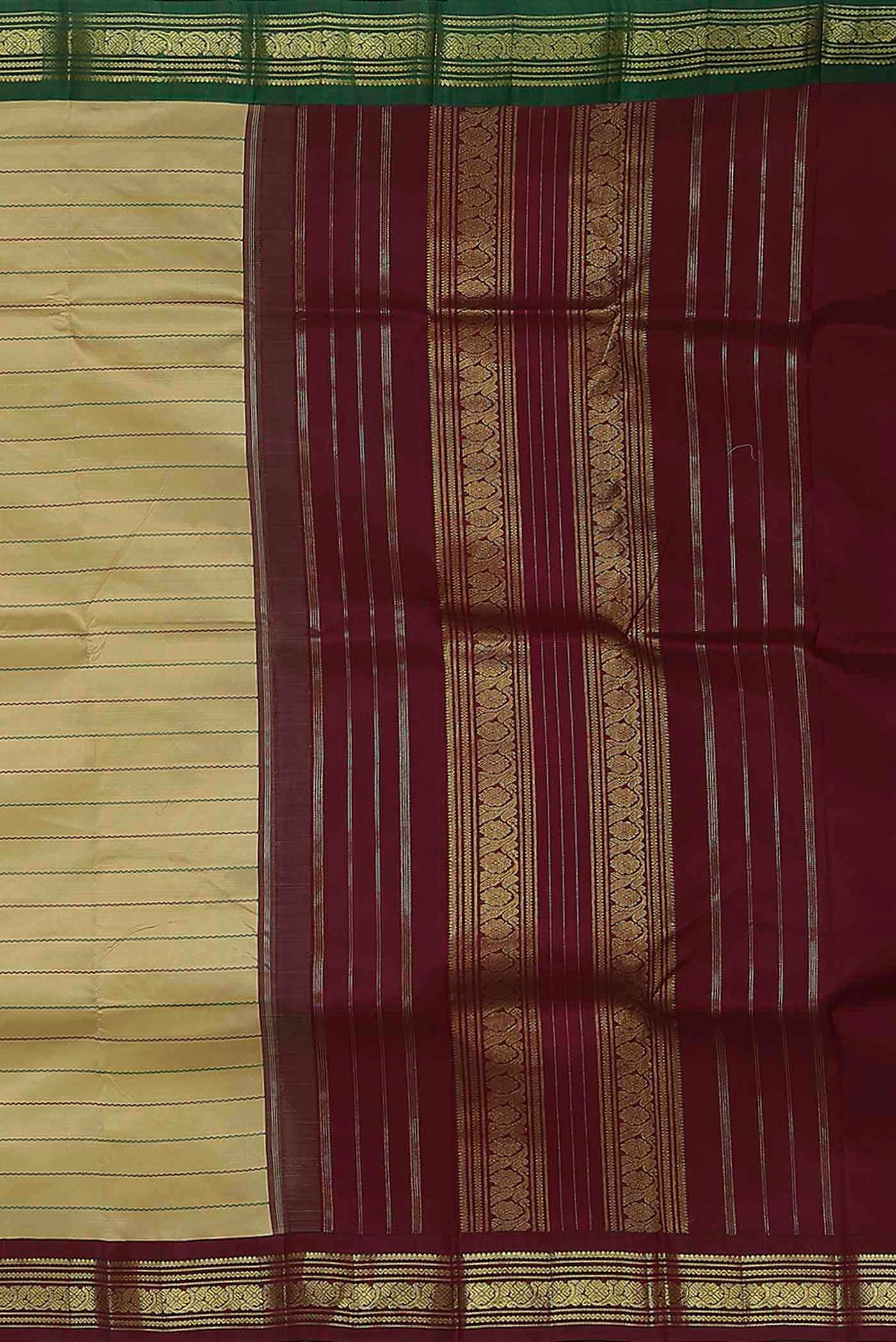 Sandal Kanchipuram Silk Saree