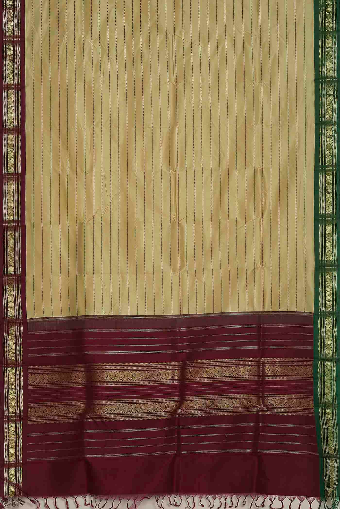 Sandal Kanchipuram Silk Saree