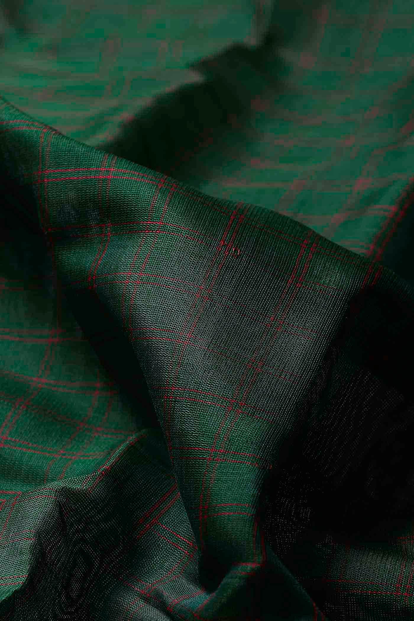 Green Gadwal Silk Cotton Saree