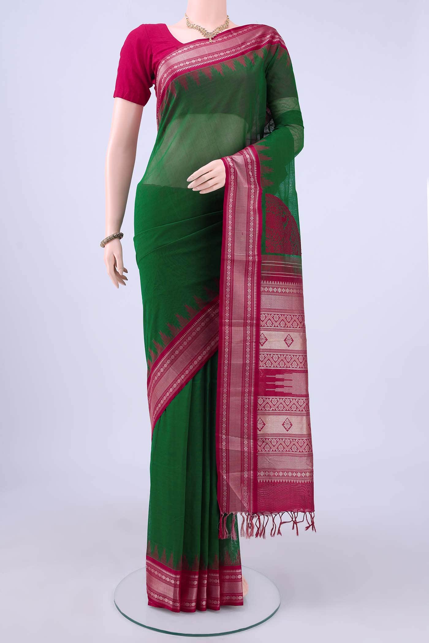 Green Kanchi Cotton Saree