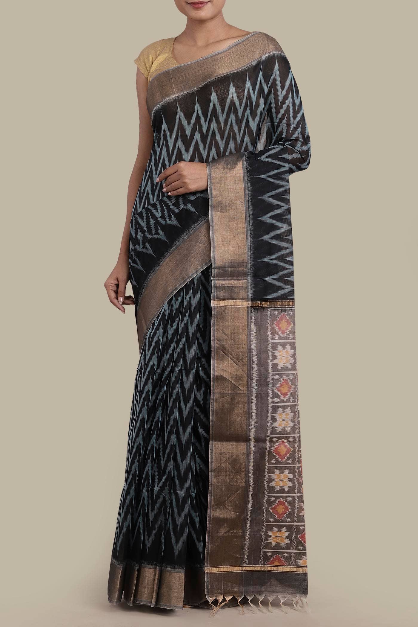 Black Silk Cotton Saree