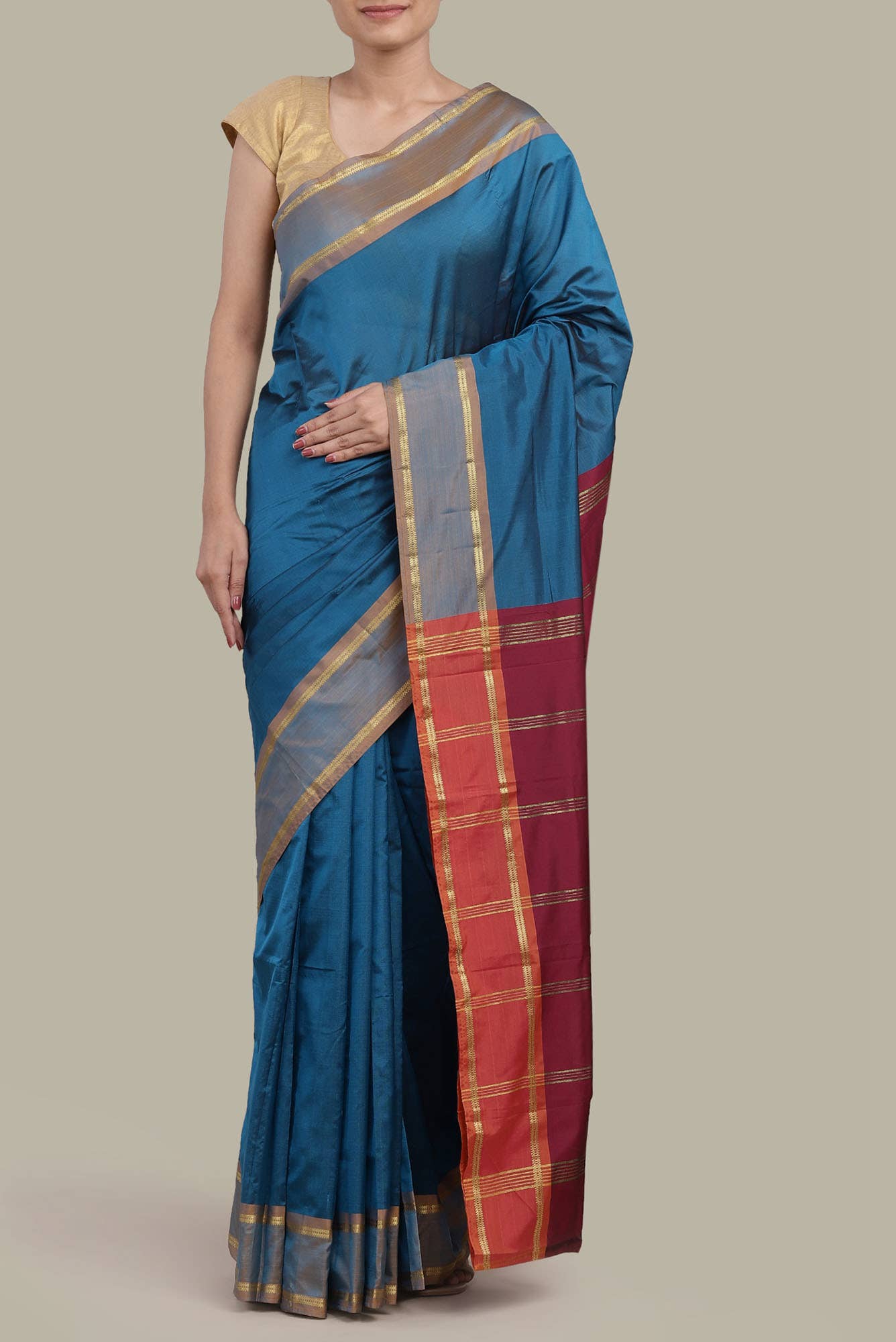 Blue Bangalore Silk Saree