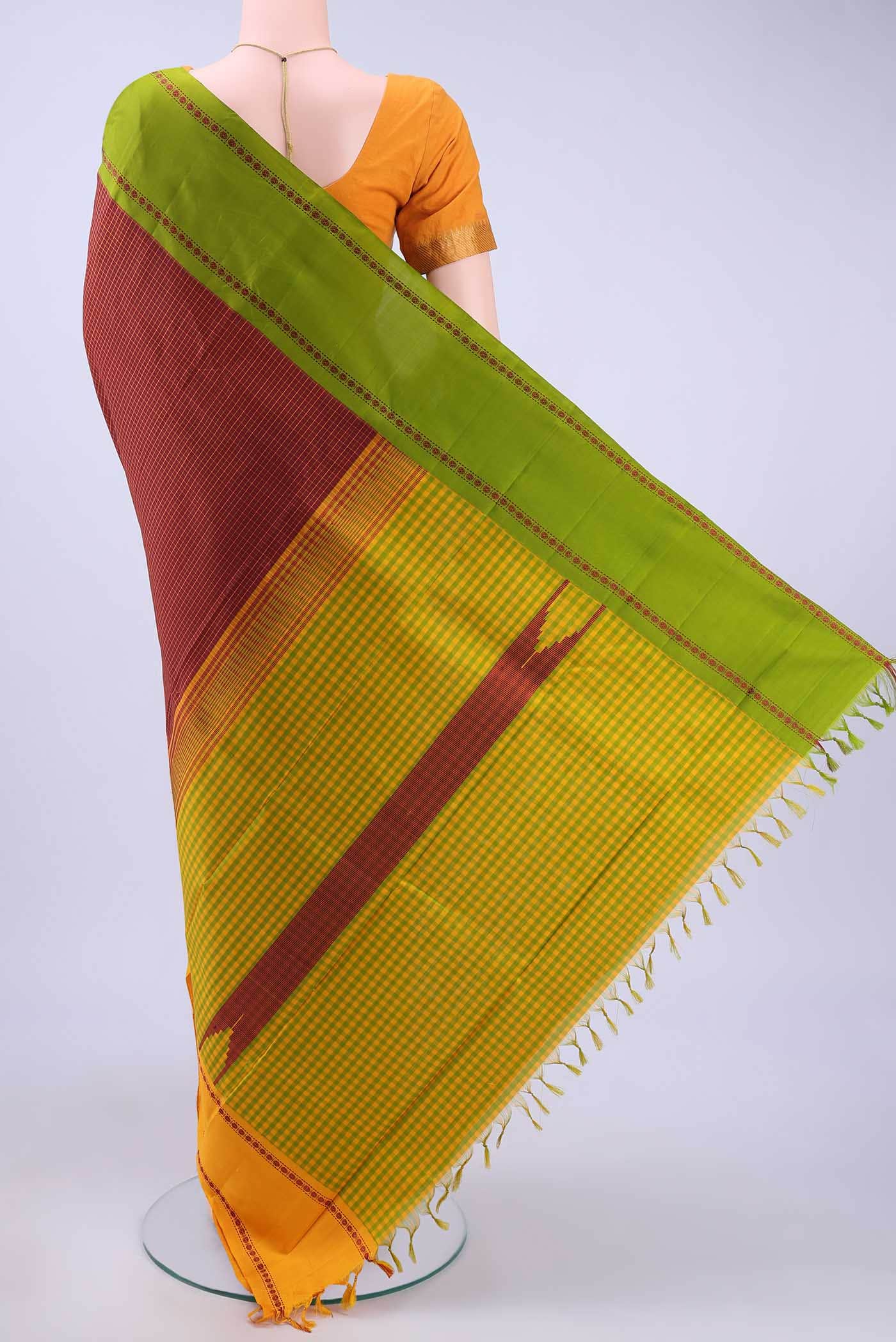 Maroon Kanchipuram Saree