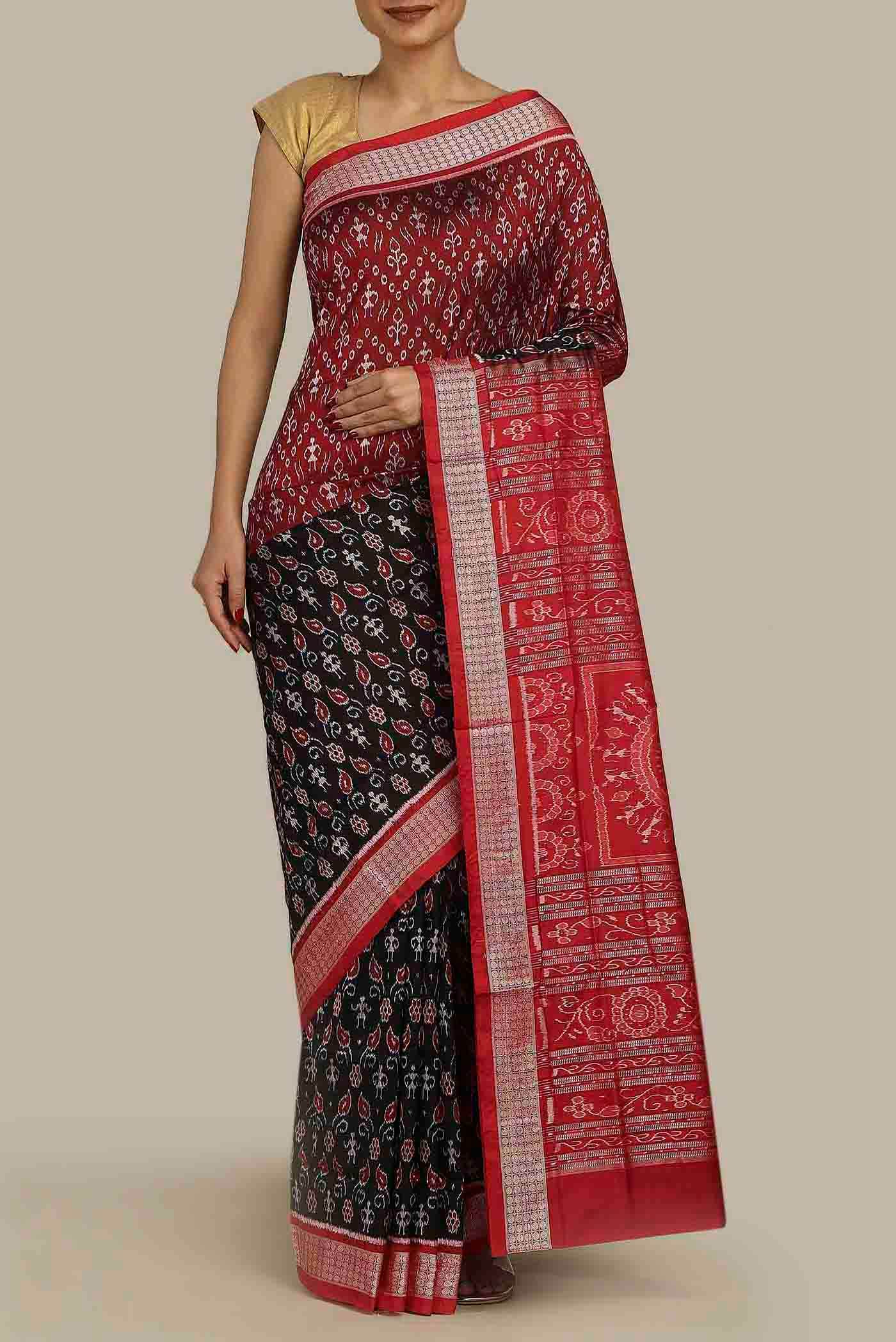 Black Orissa Silk Saree