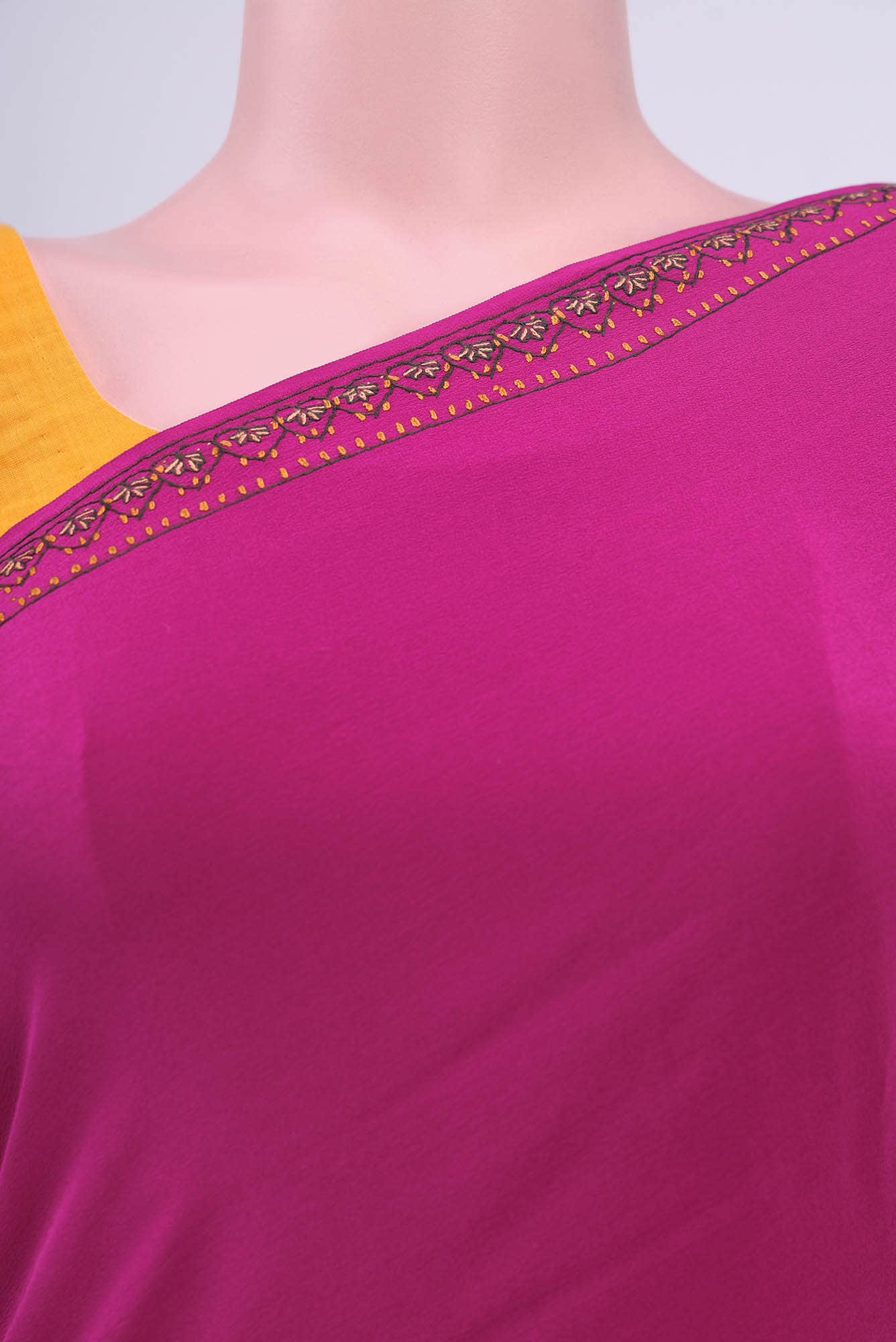 Rani Pink Kashmiri Saree