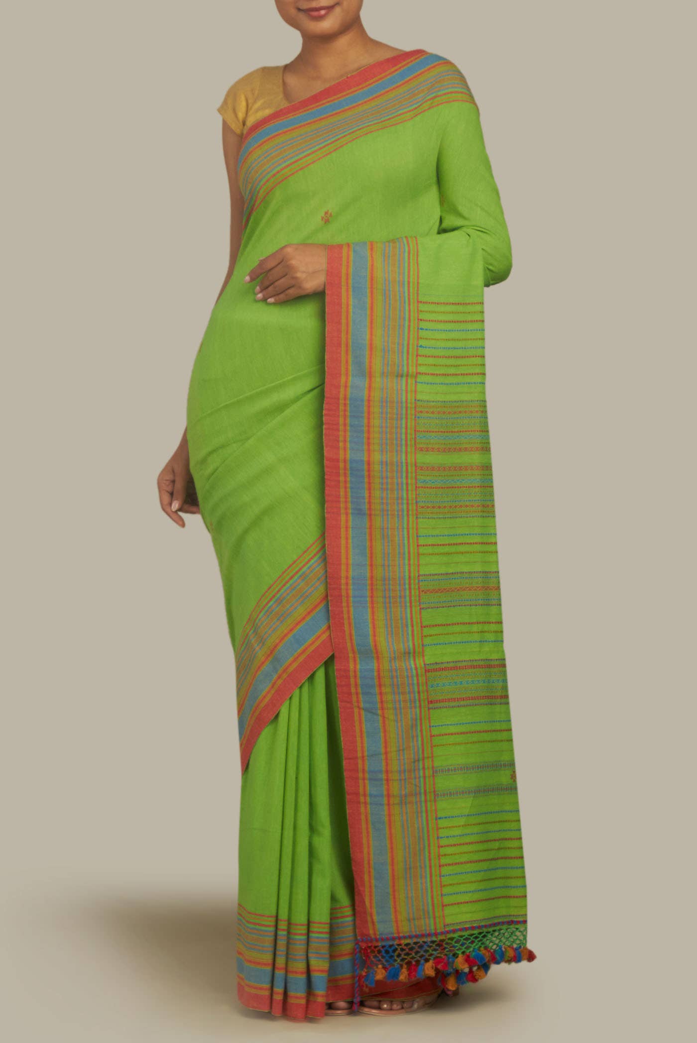 Green Bengal Cotton Saree