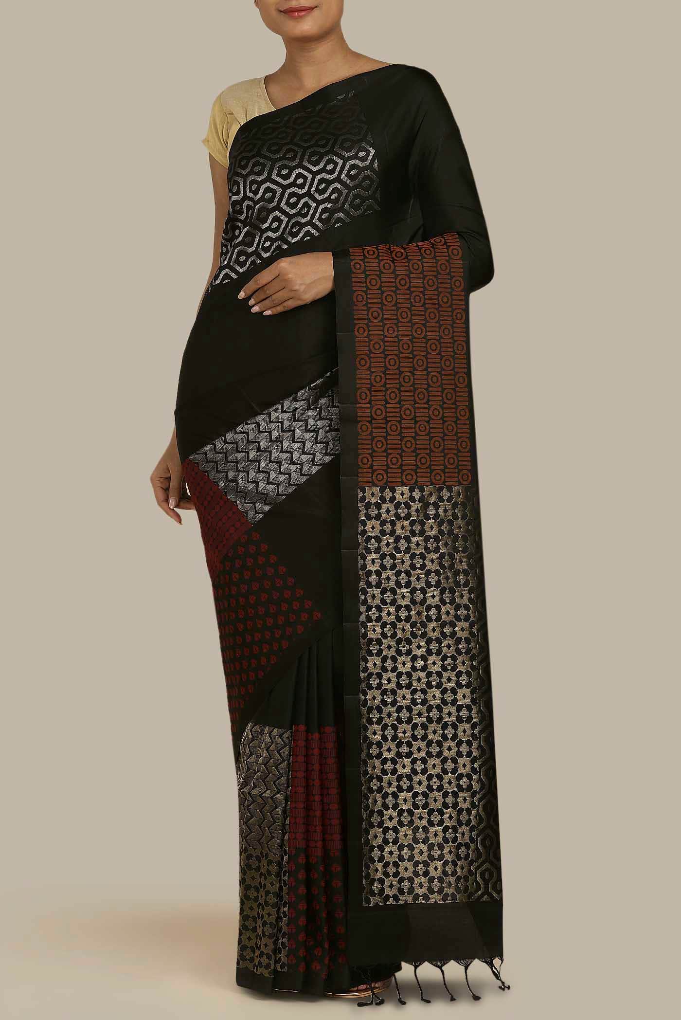 Black Soft Silk Saree