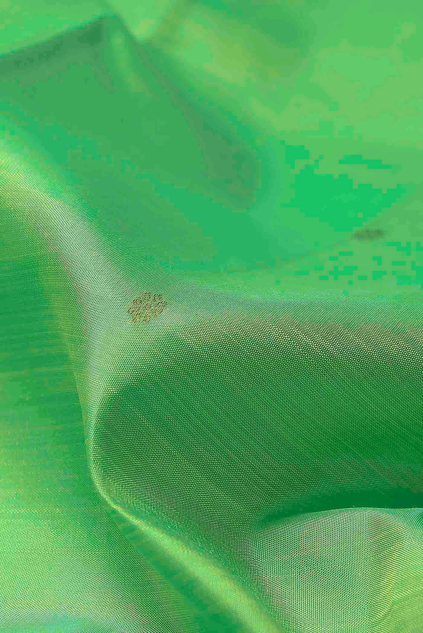 Parrot Green Kanchipuram Silk Saree