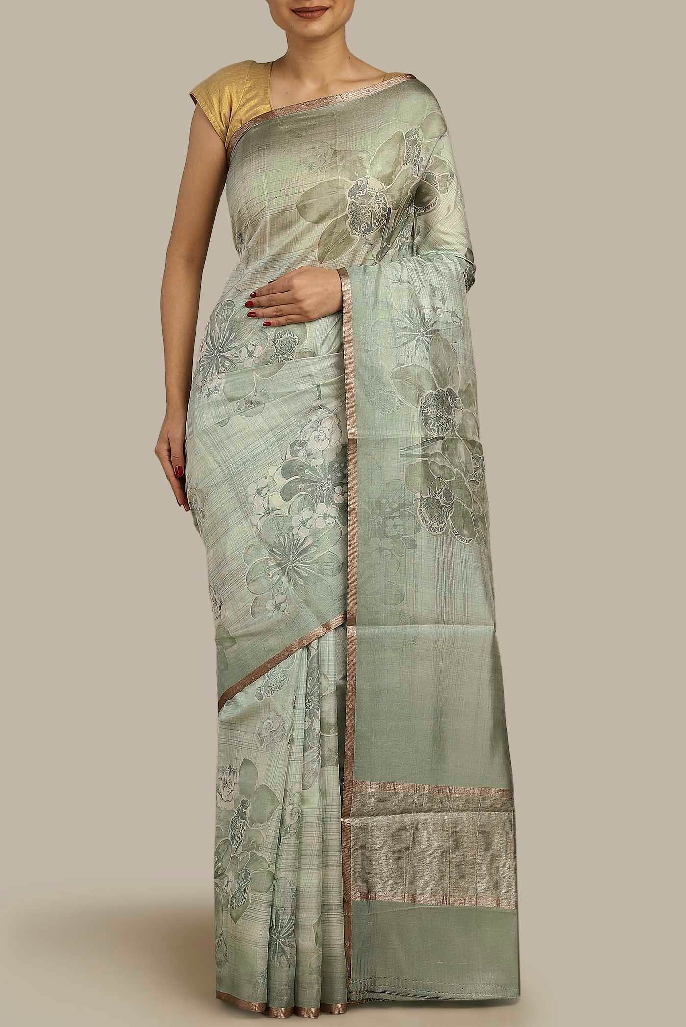 Green Banarasi Silk Saree