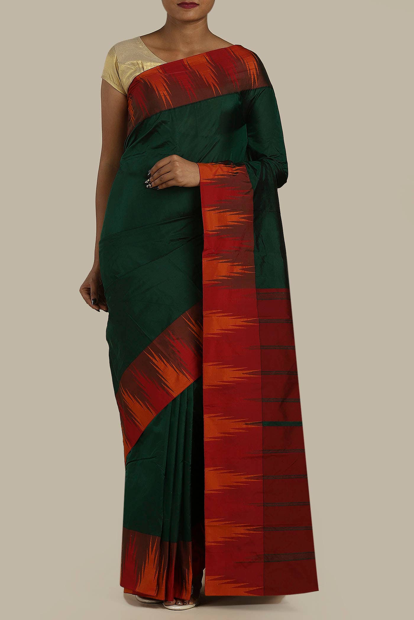 Green Bangalore Silk Saree