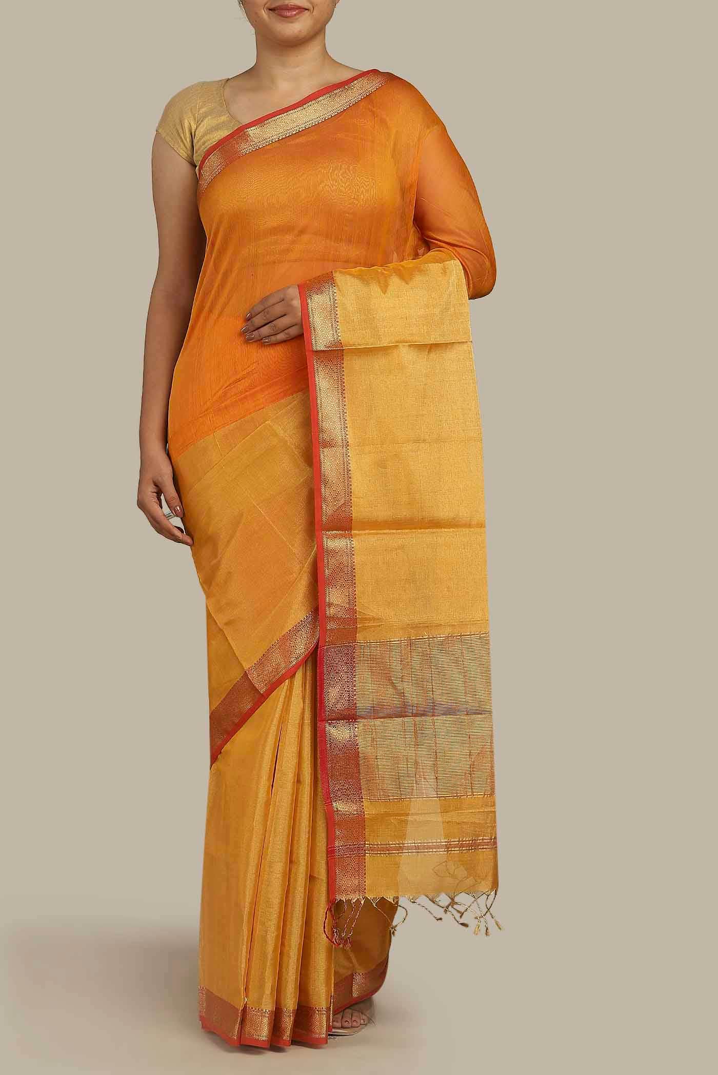 Multi Maheshwari Silk Cotton Saree