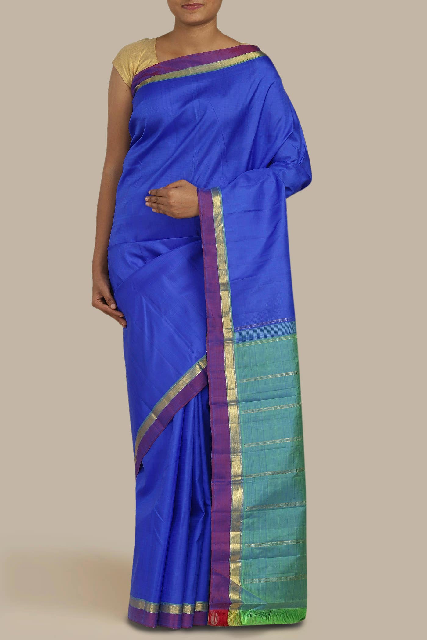 Blue Kanchipuram Silk Saree
