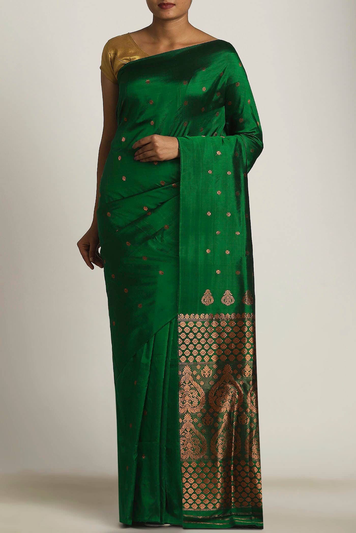 Green Assam Silk Saree