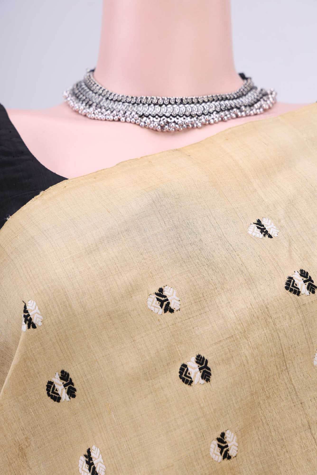 Beige Assam Silk Saree