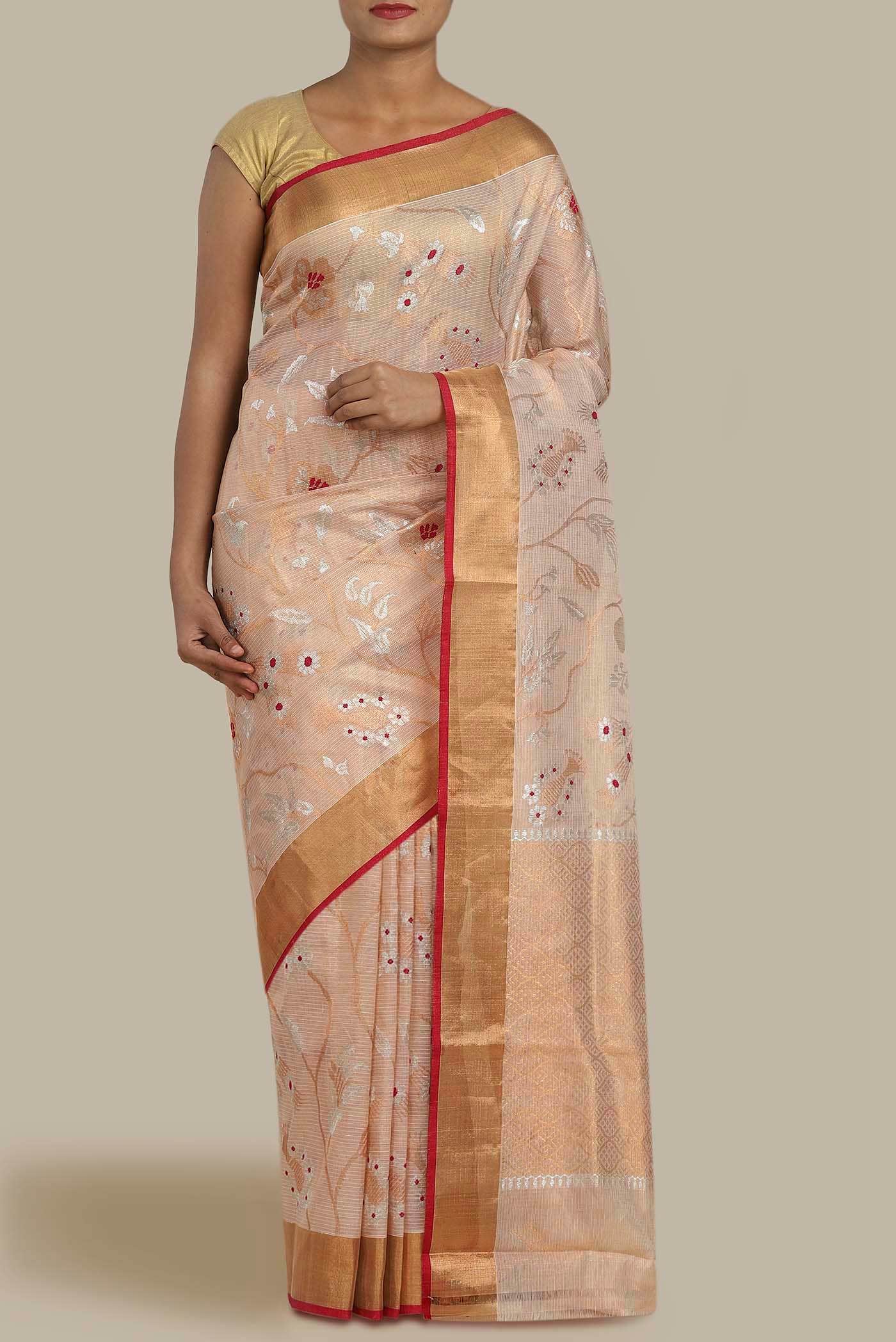 Gold Kota Silk Saree