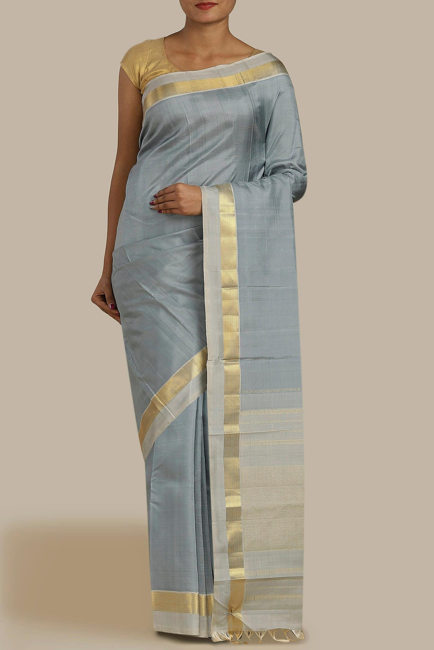 Blue Kanchipuram Silk Saree