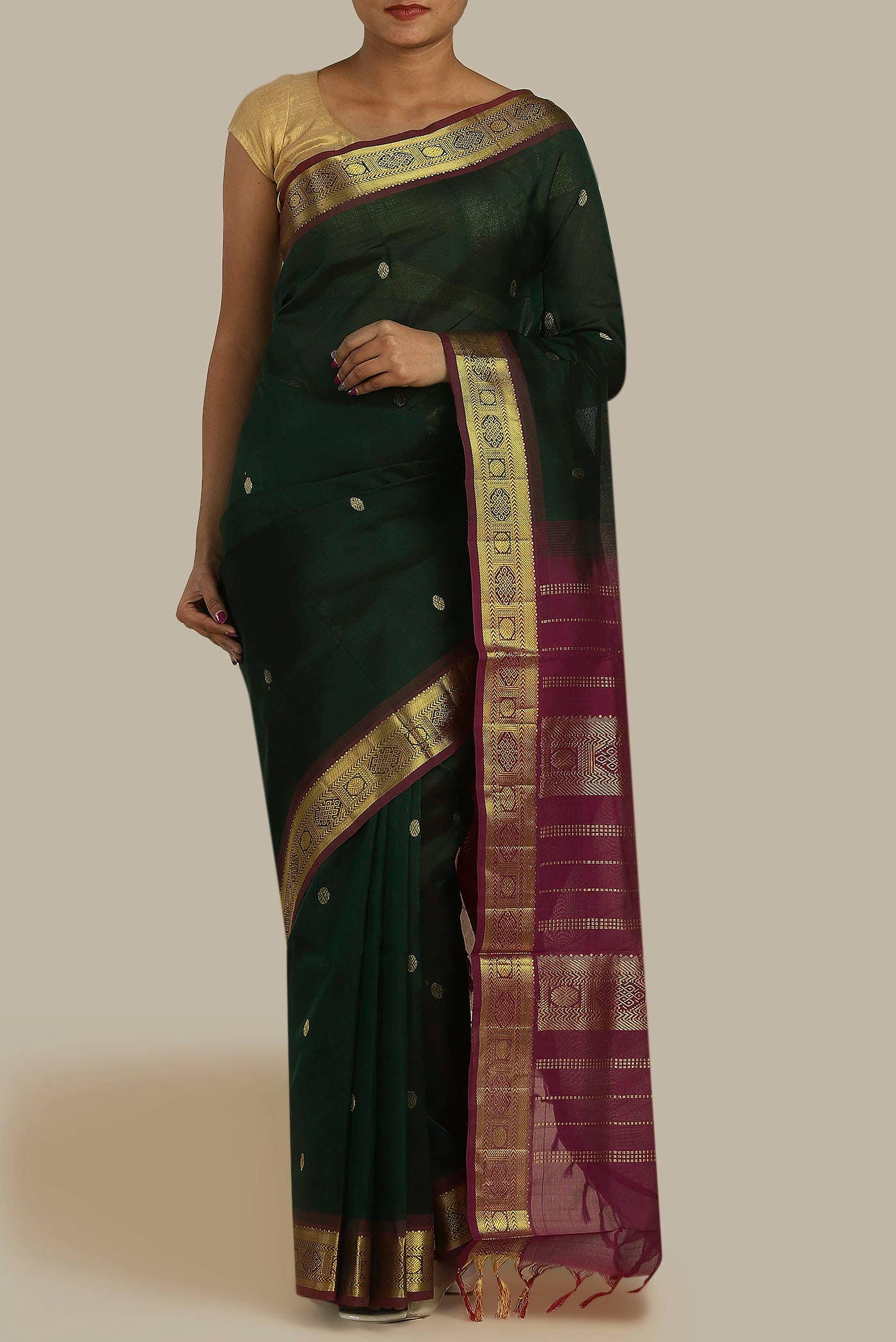 Black Silk Cotton Saree