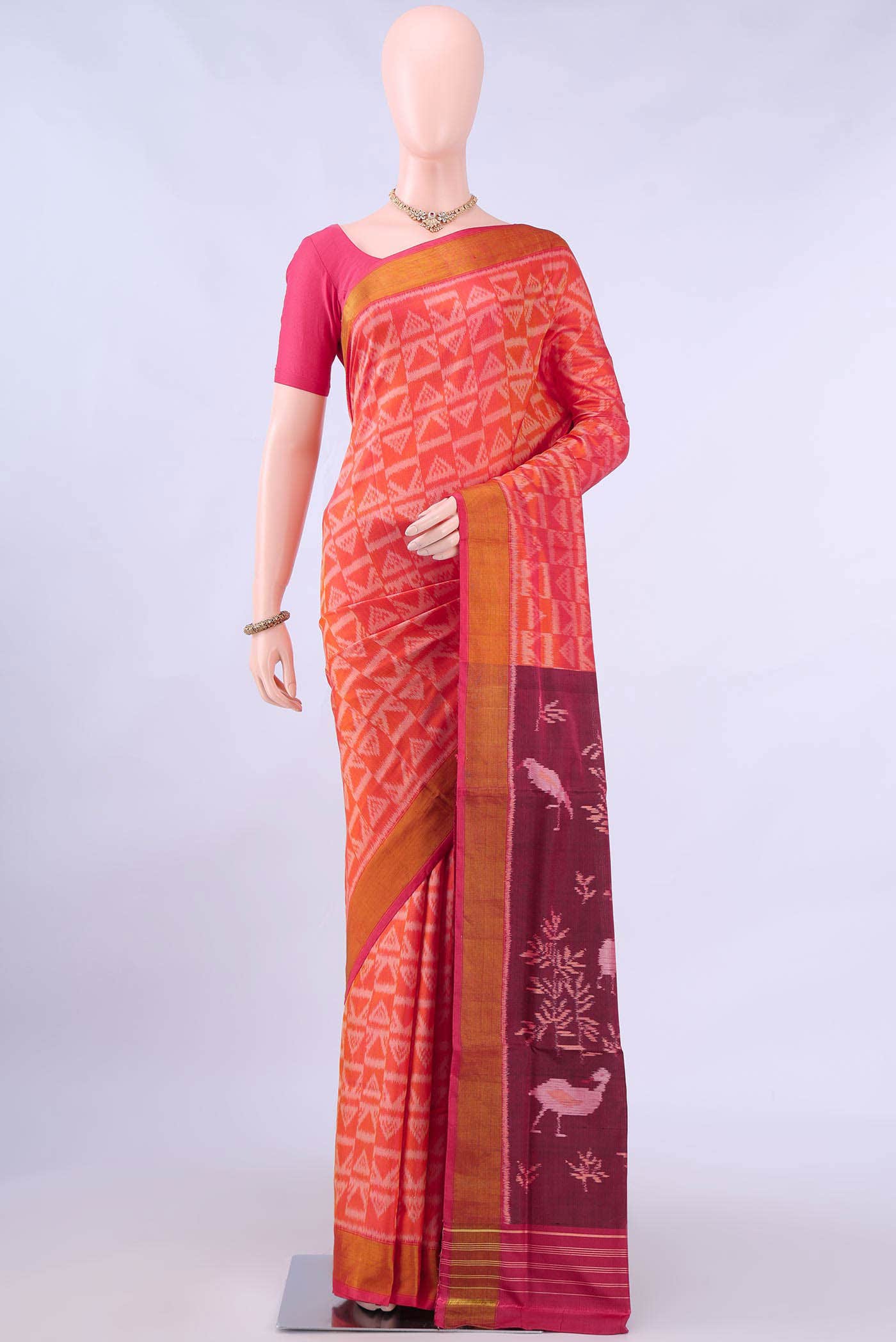 Pink Rajkot Patola Silk Saree