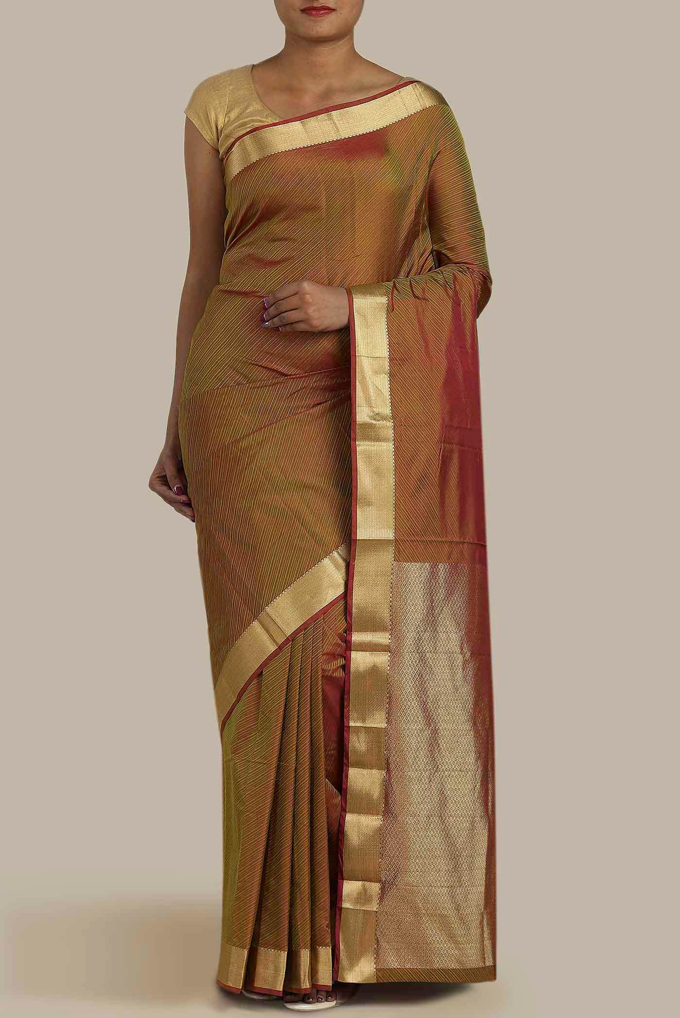 Green Blended Bangalore Silk Saree
