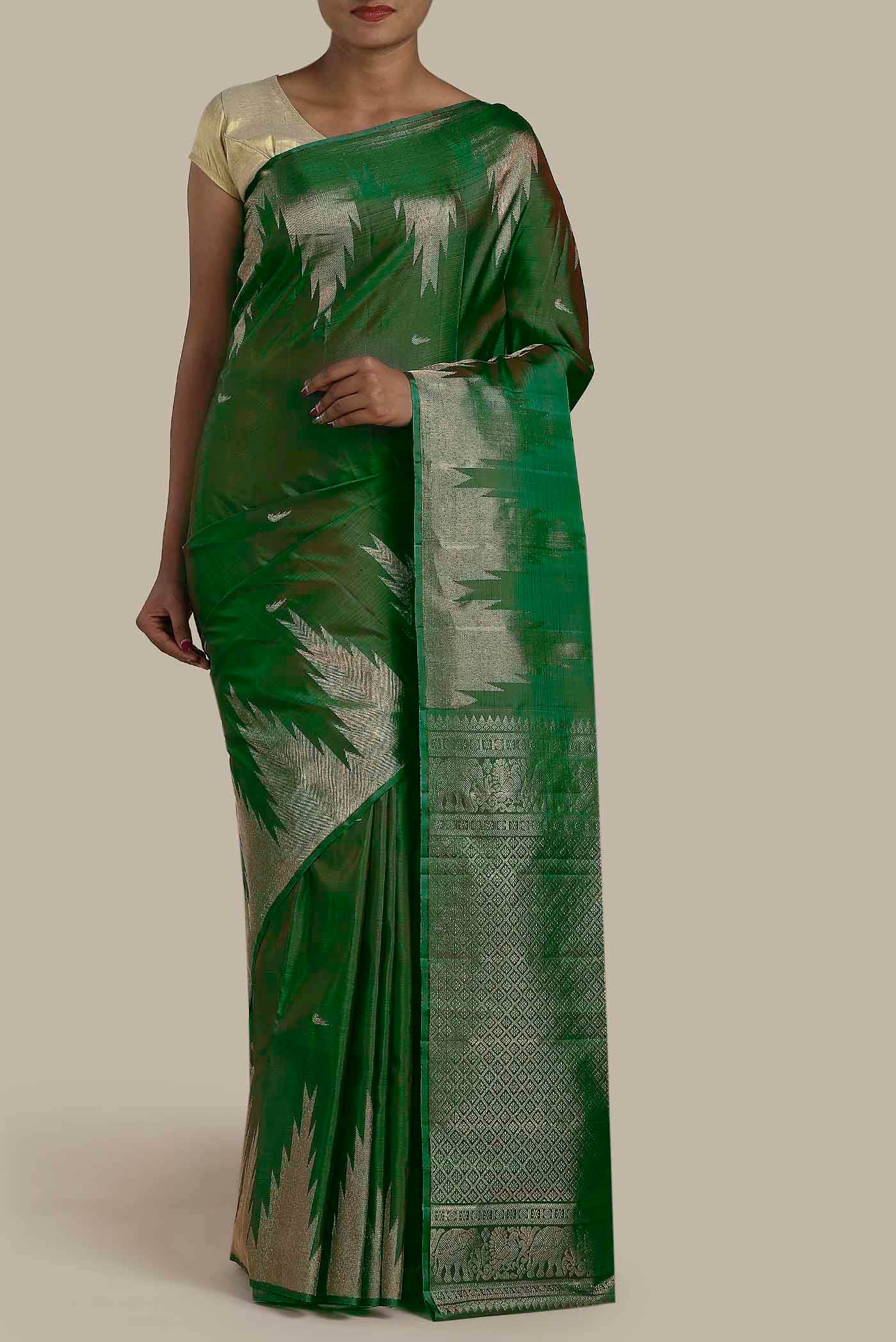 Green Kanchipuram Silk Saree