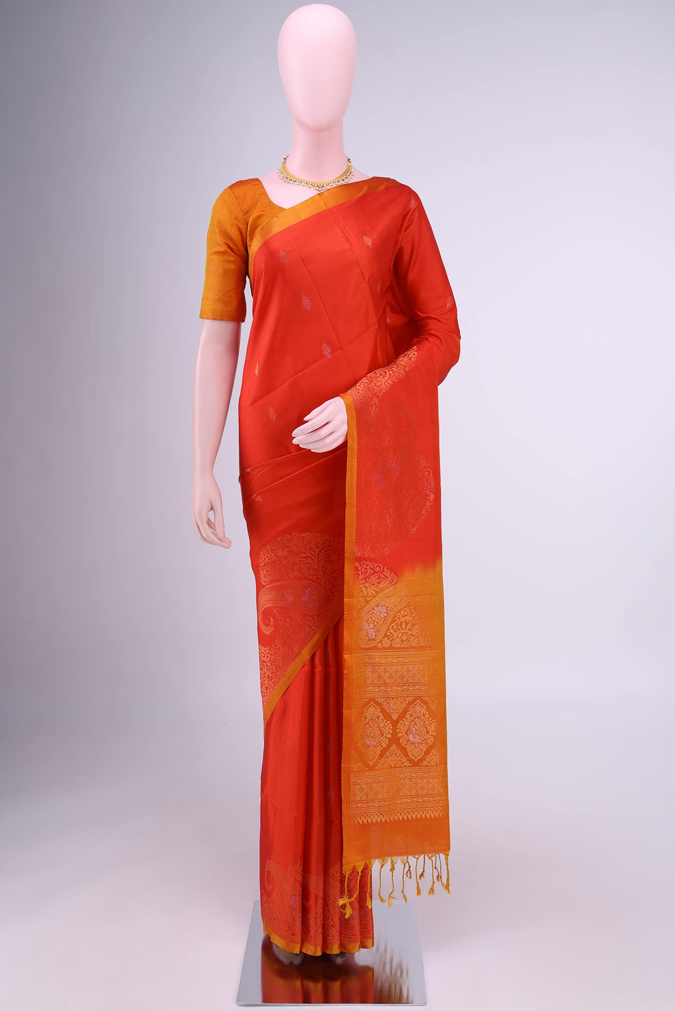 Deep Red Soft Silk Saree