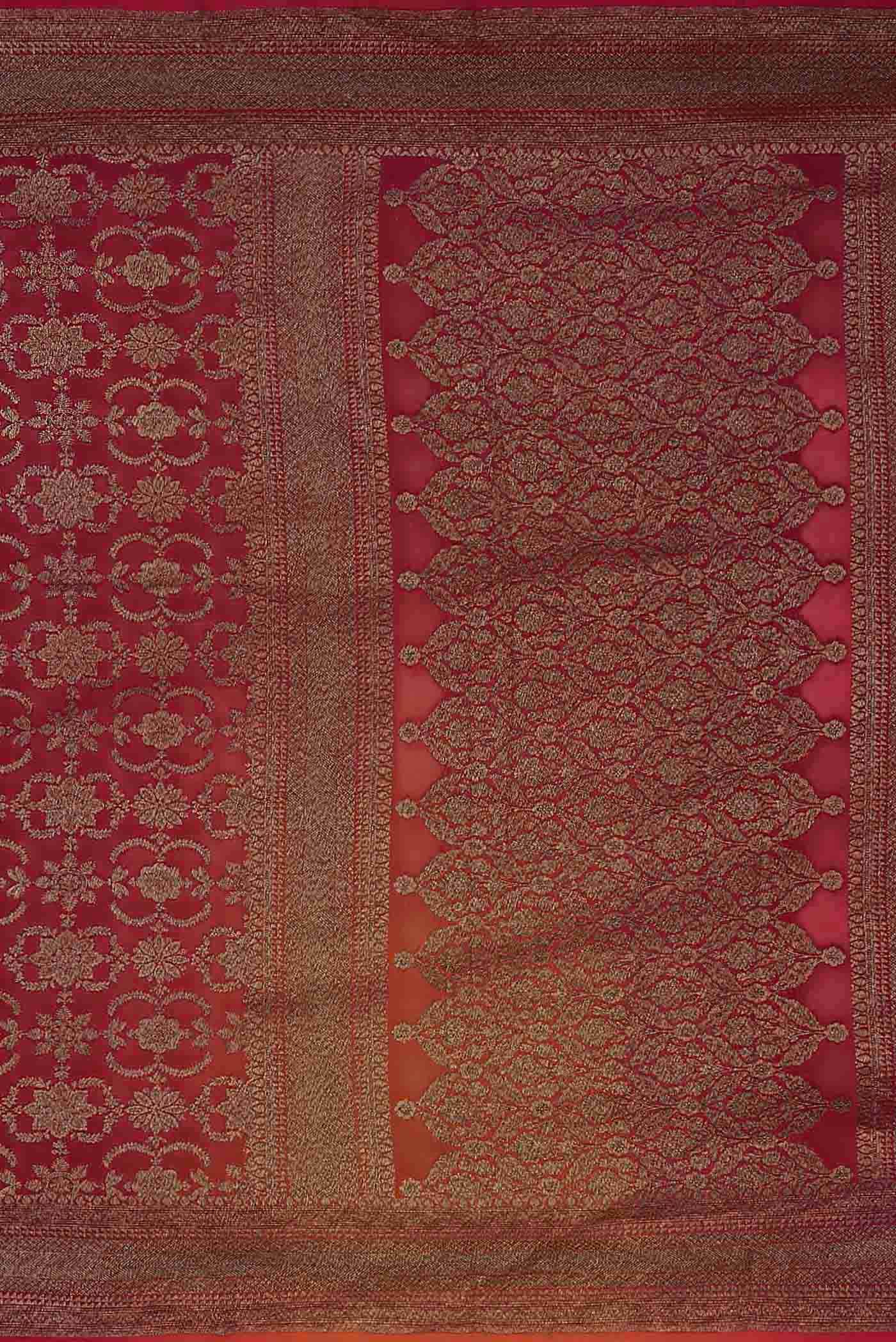 Red Banarasi Georgette Saree