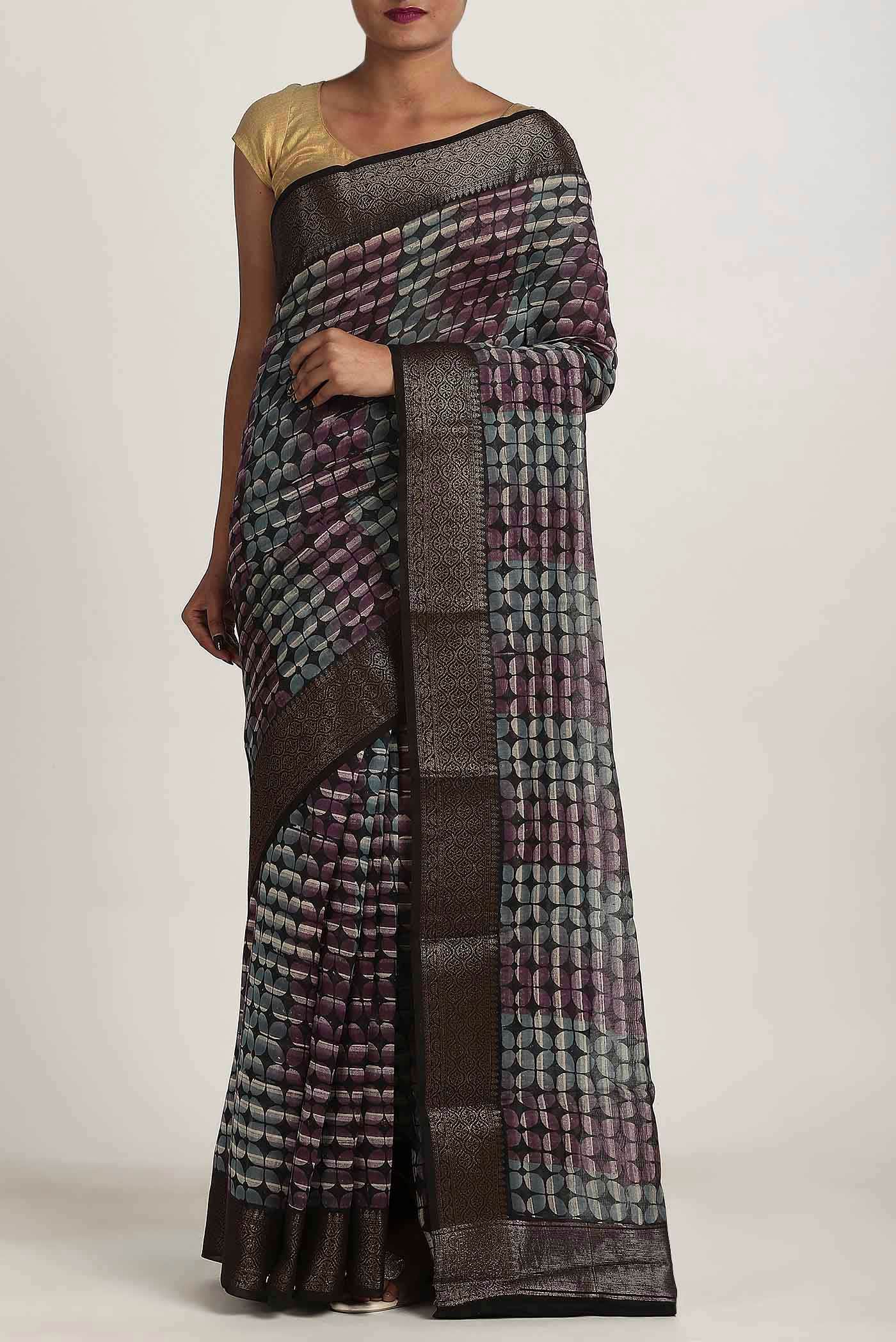 Multi Chanderi Silk Cotton Saree