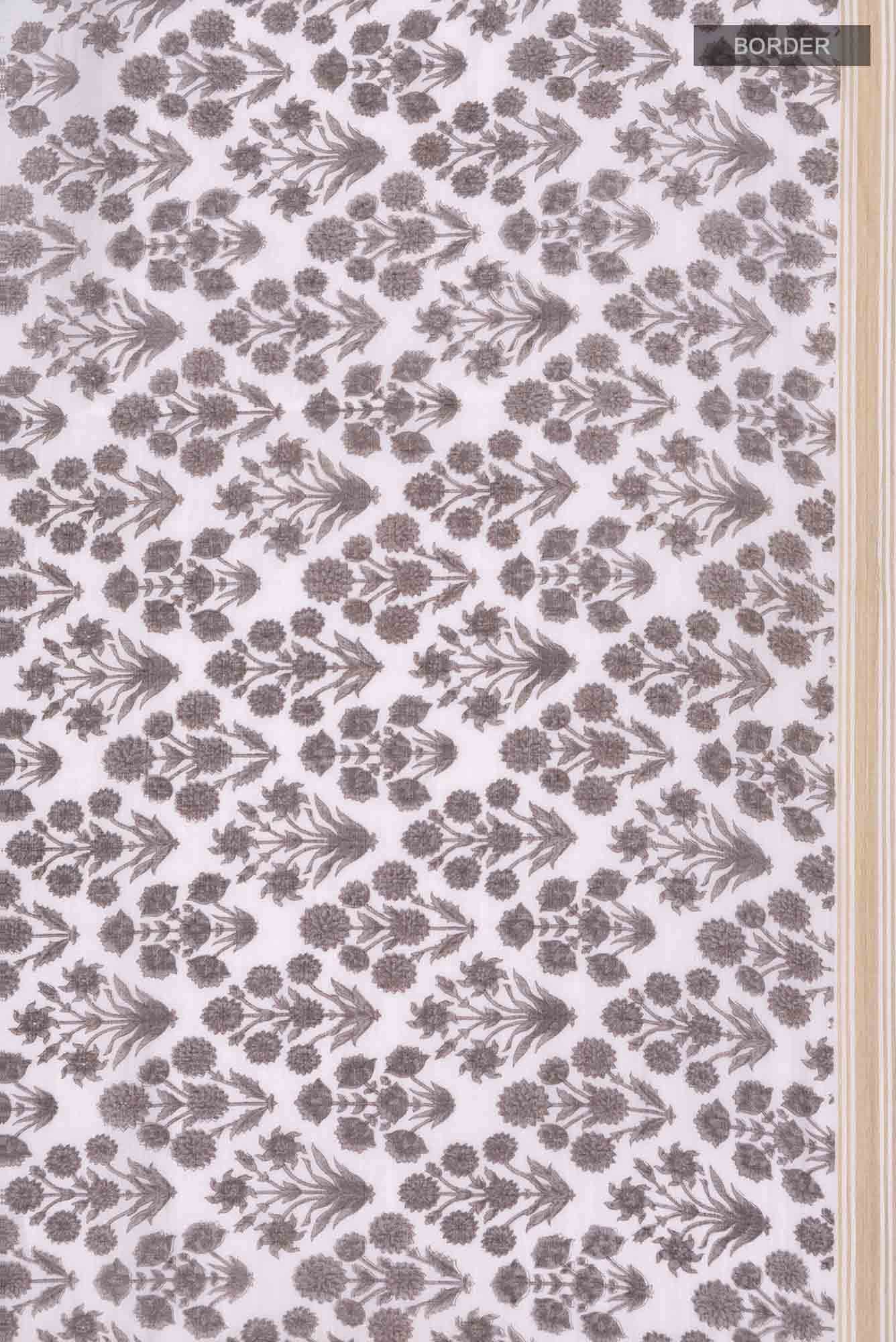 Off White Cotton Saree