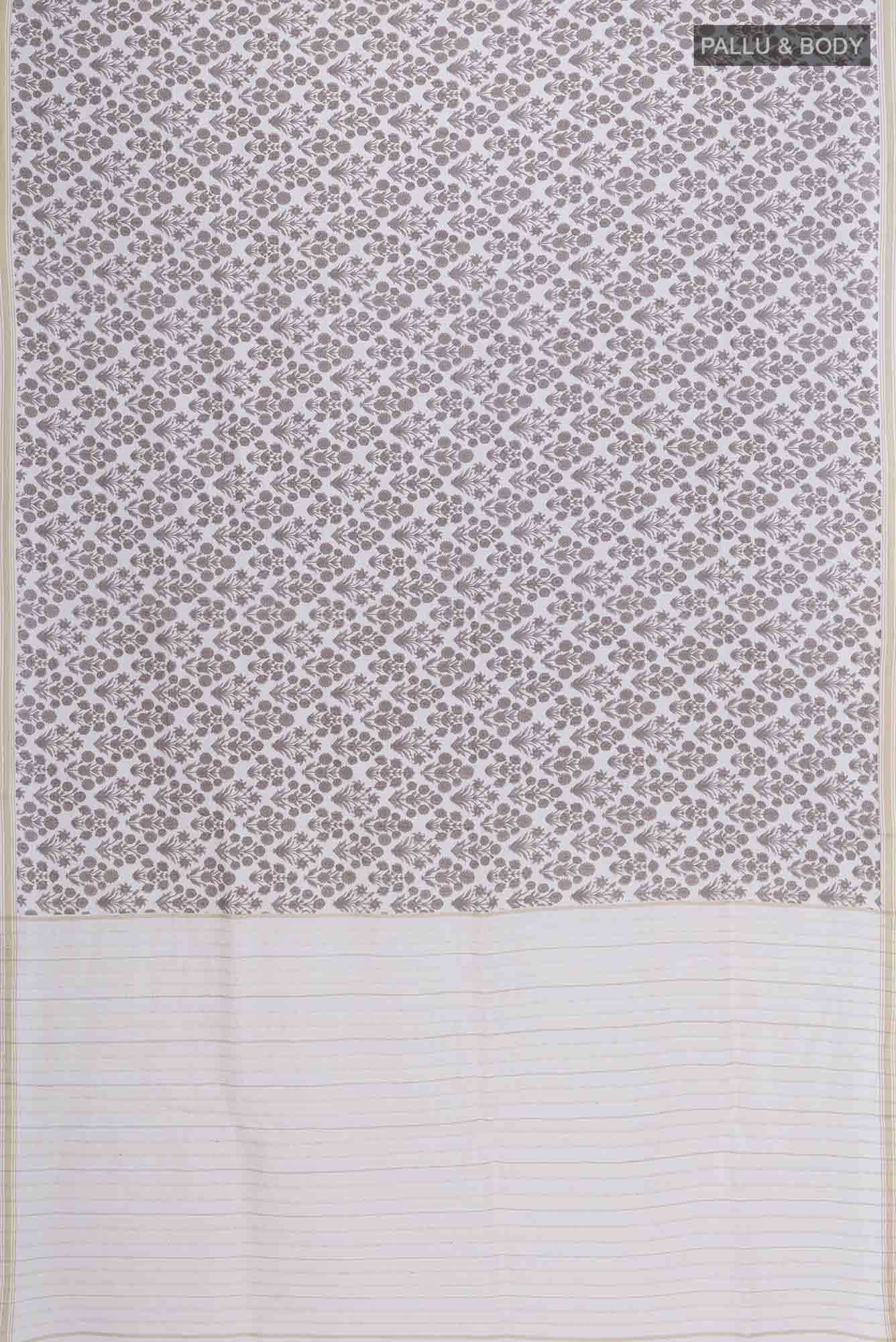 Off White Cotton Saree