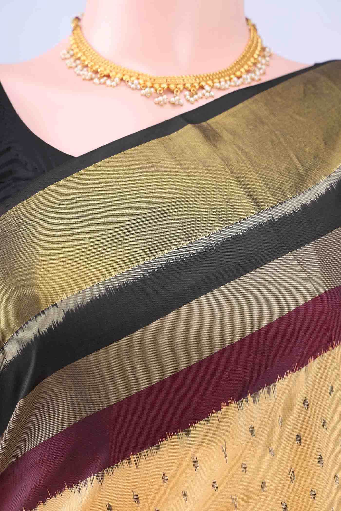 Beige Rajkot Patola Silk Saree