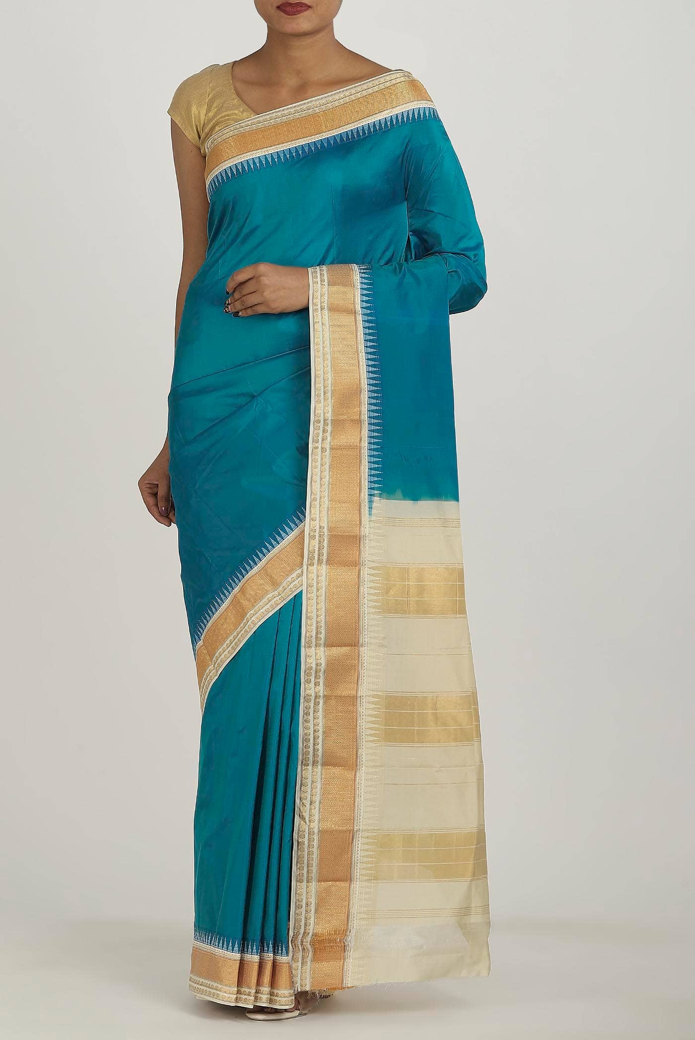 Blue Bangalore Silk Saree