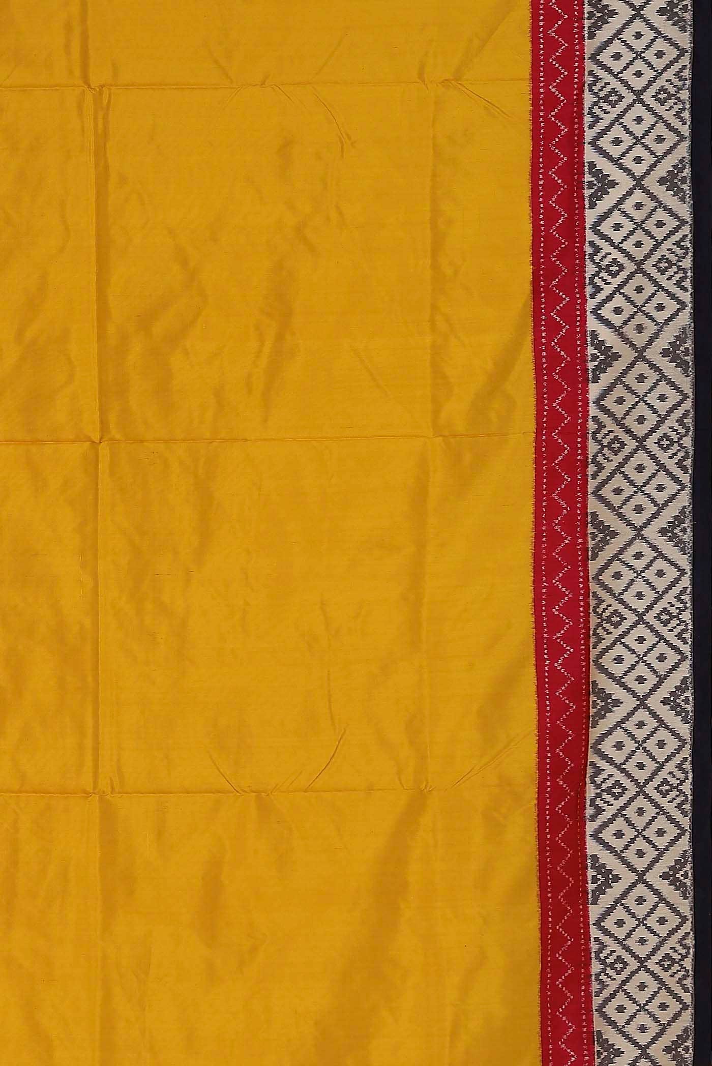 Yellow Pochampally Silk Saree