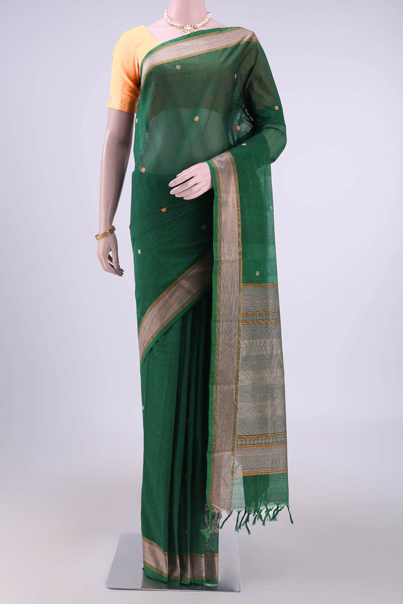 Green Kanchi Cotton Saree