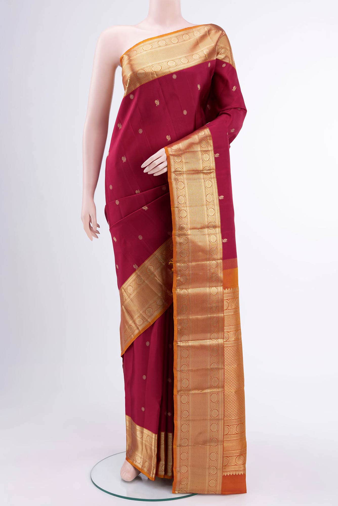 Dark Pink Kanchipuram Saree