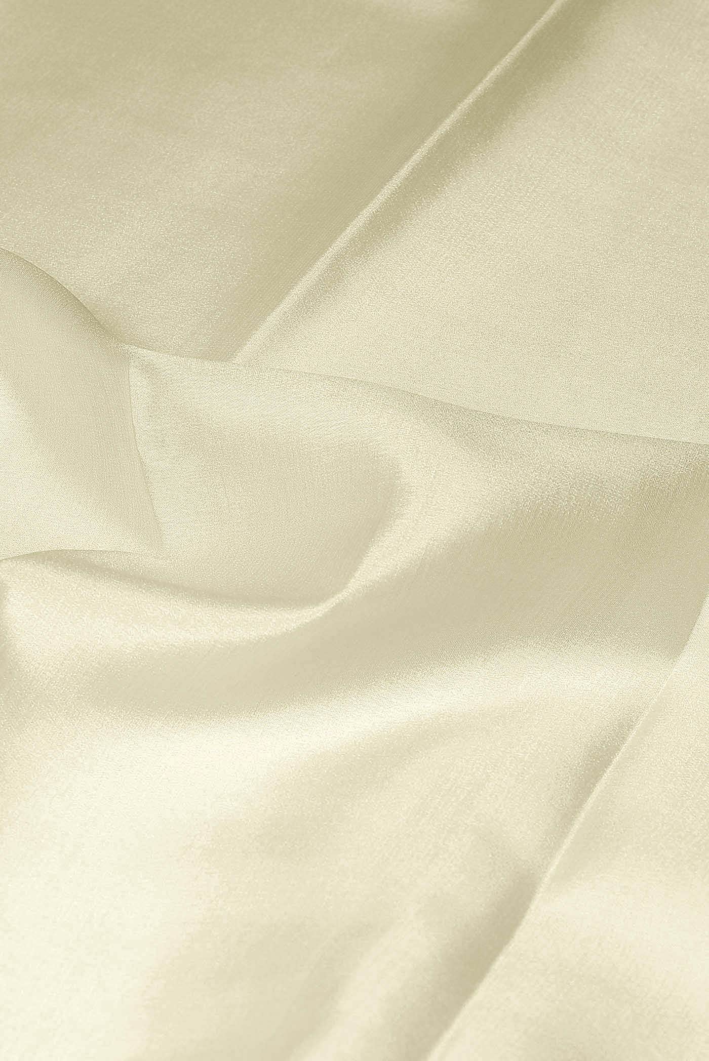 Cream Mysore Crepe Saree