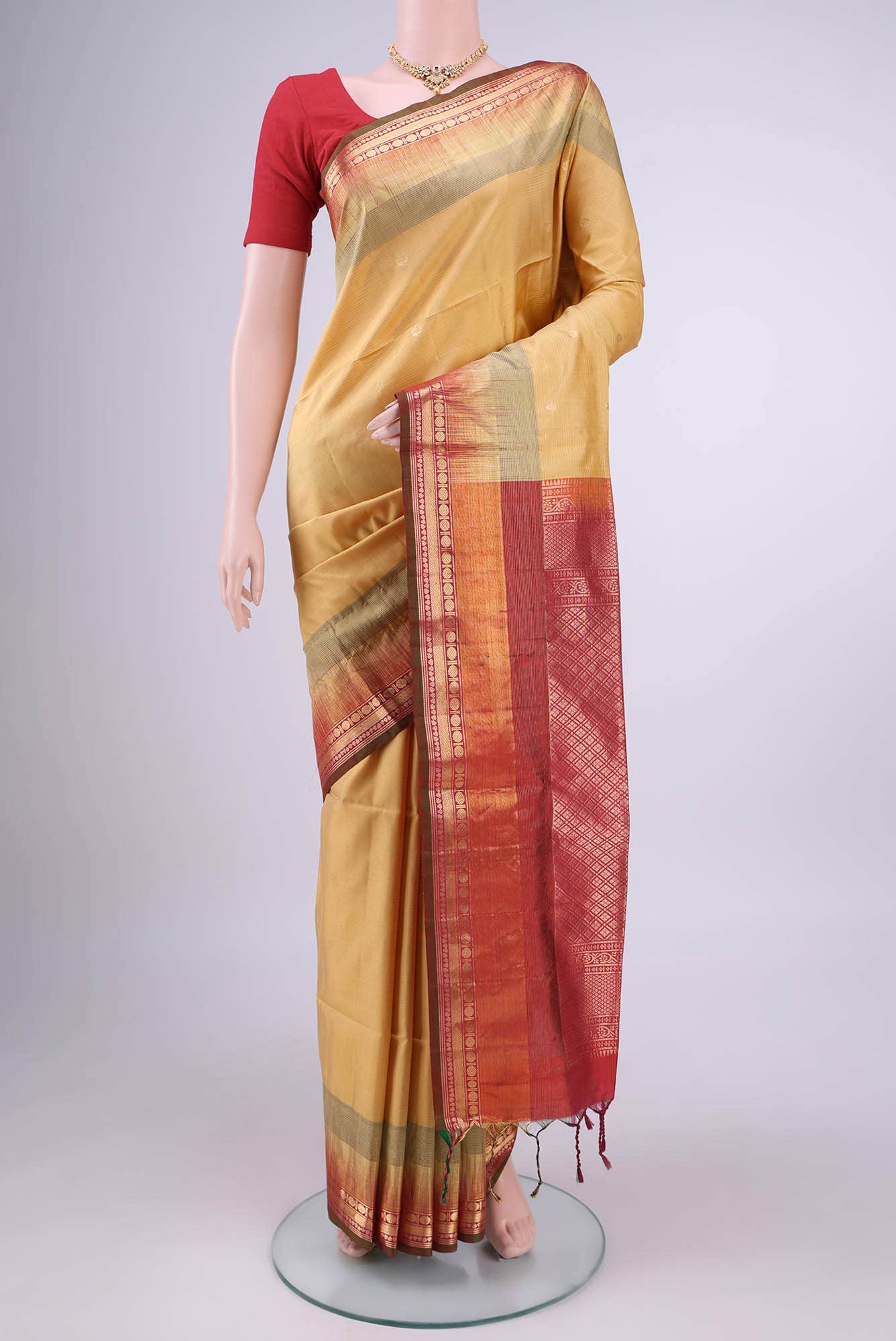 Cream Soft Silk Saree