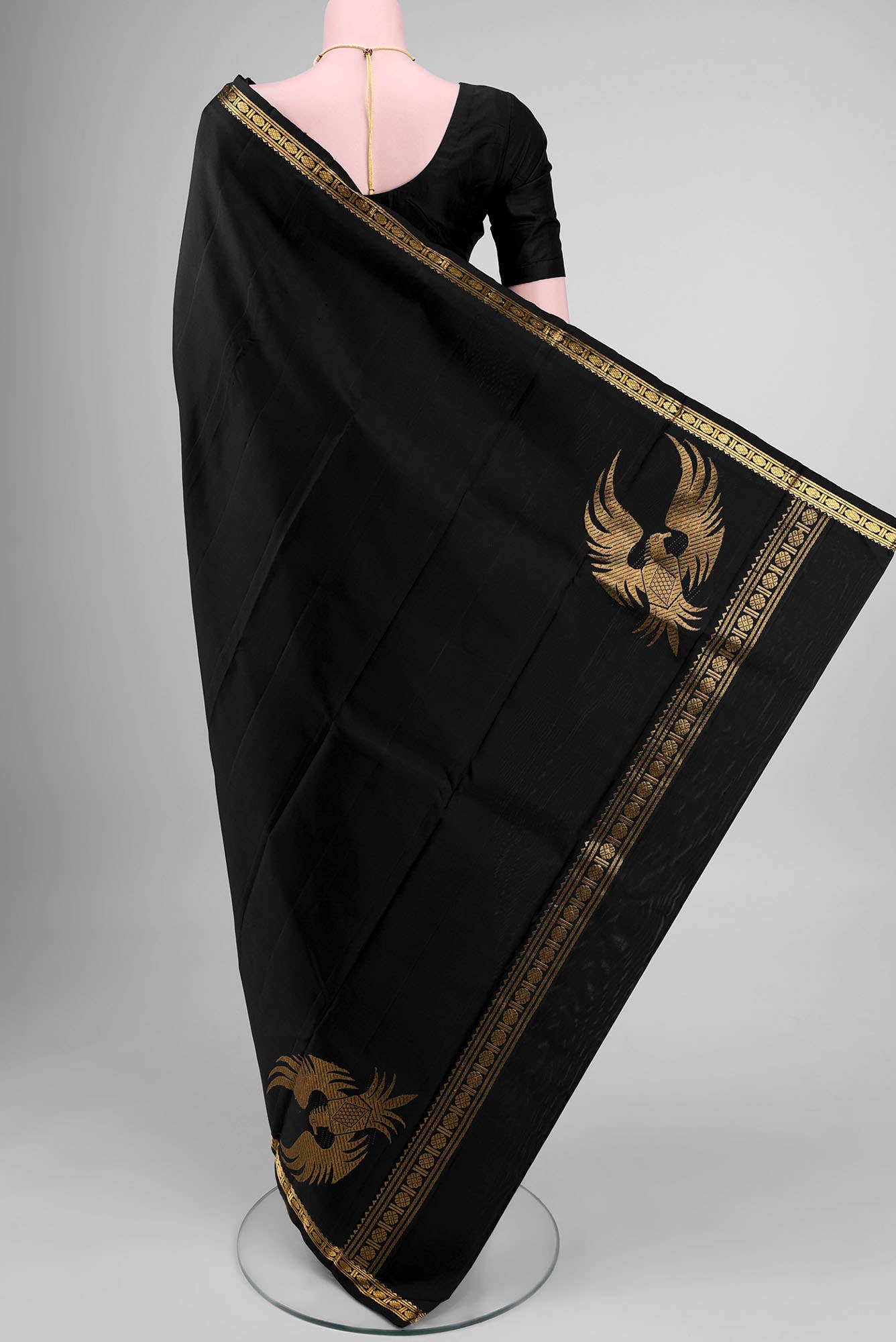 Black Kanchipuram Silk Saree