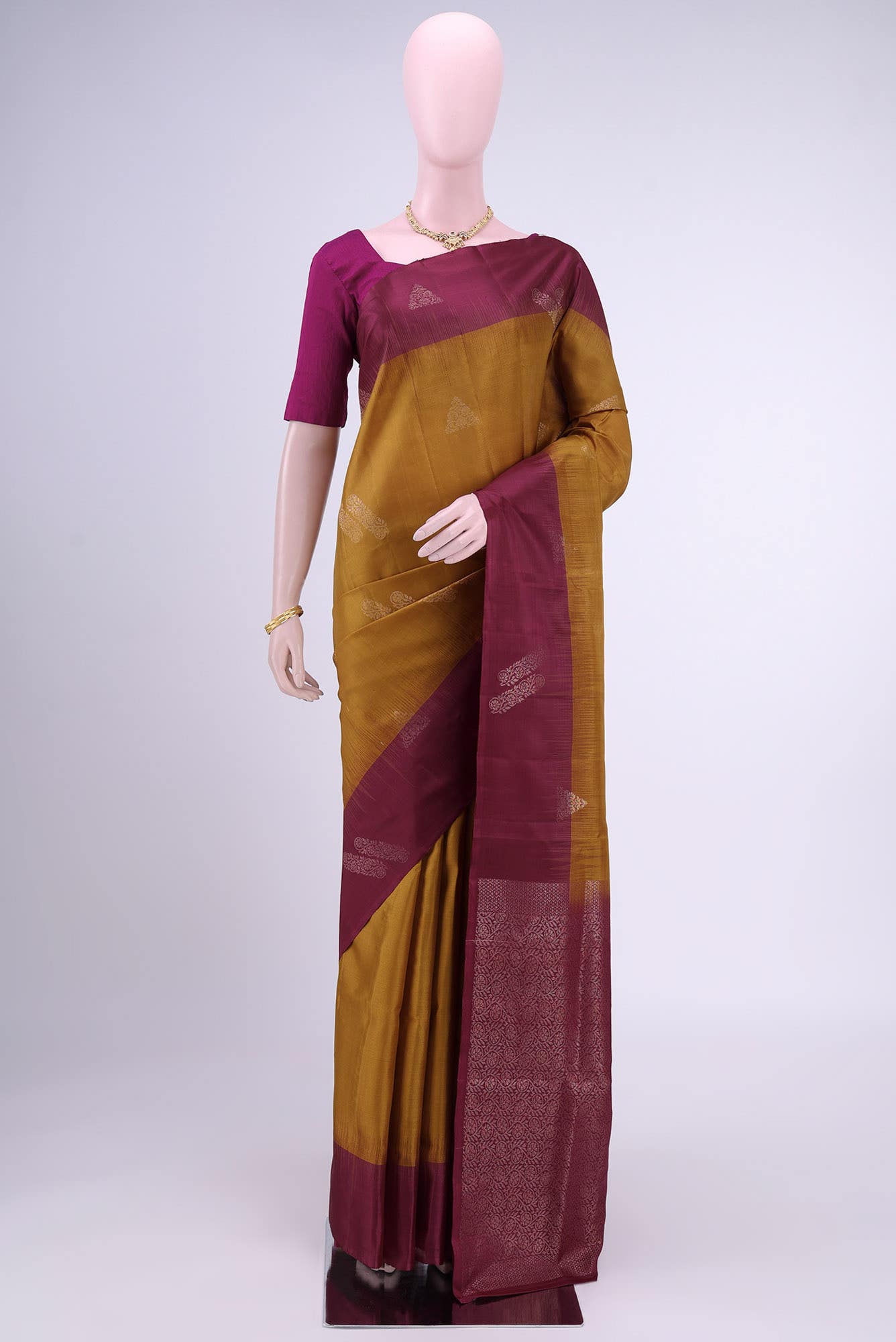 Mustard Uppada Silk Saree