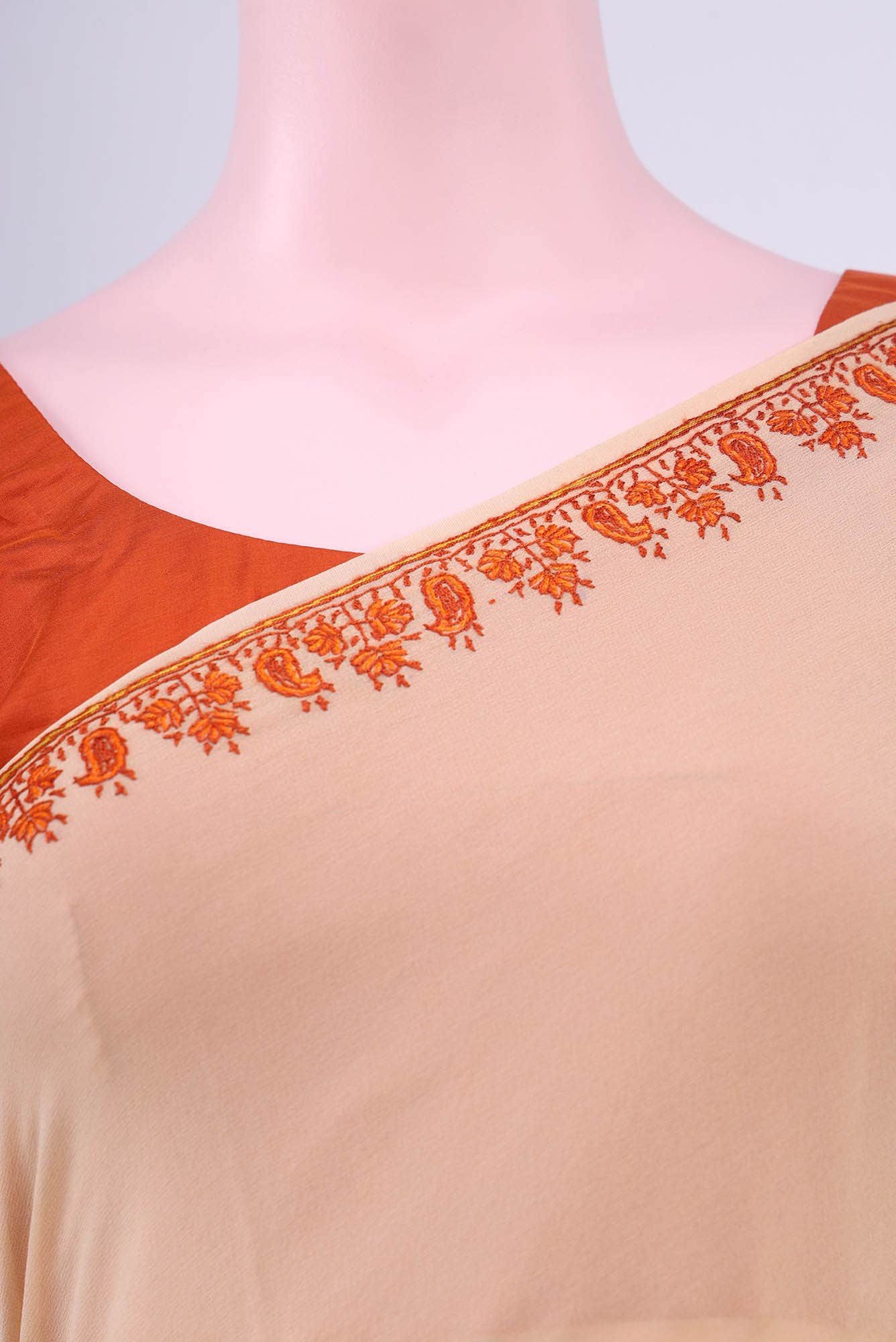Beige Kashmiri Saree