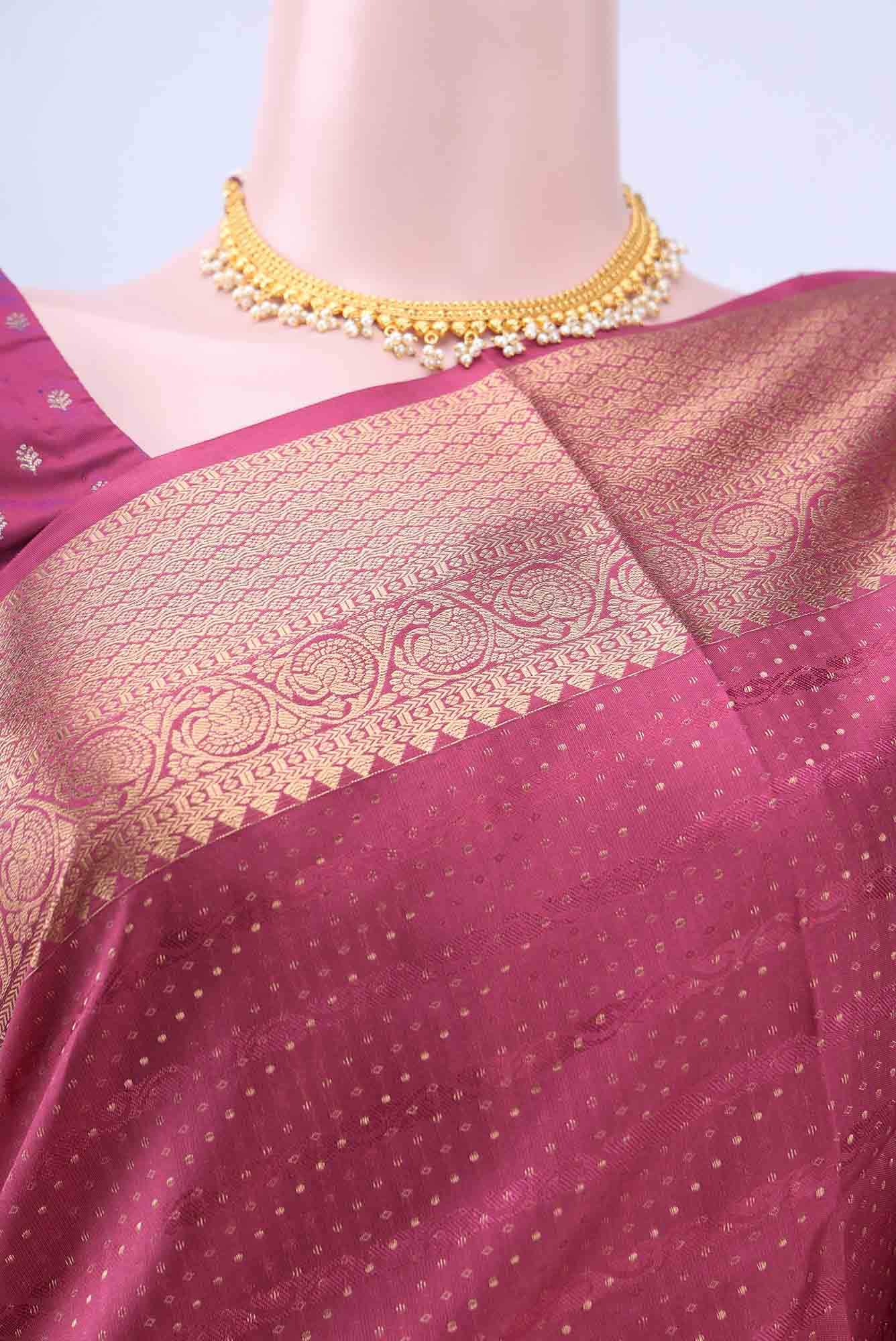 Rose pink Soft Silk Saree