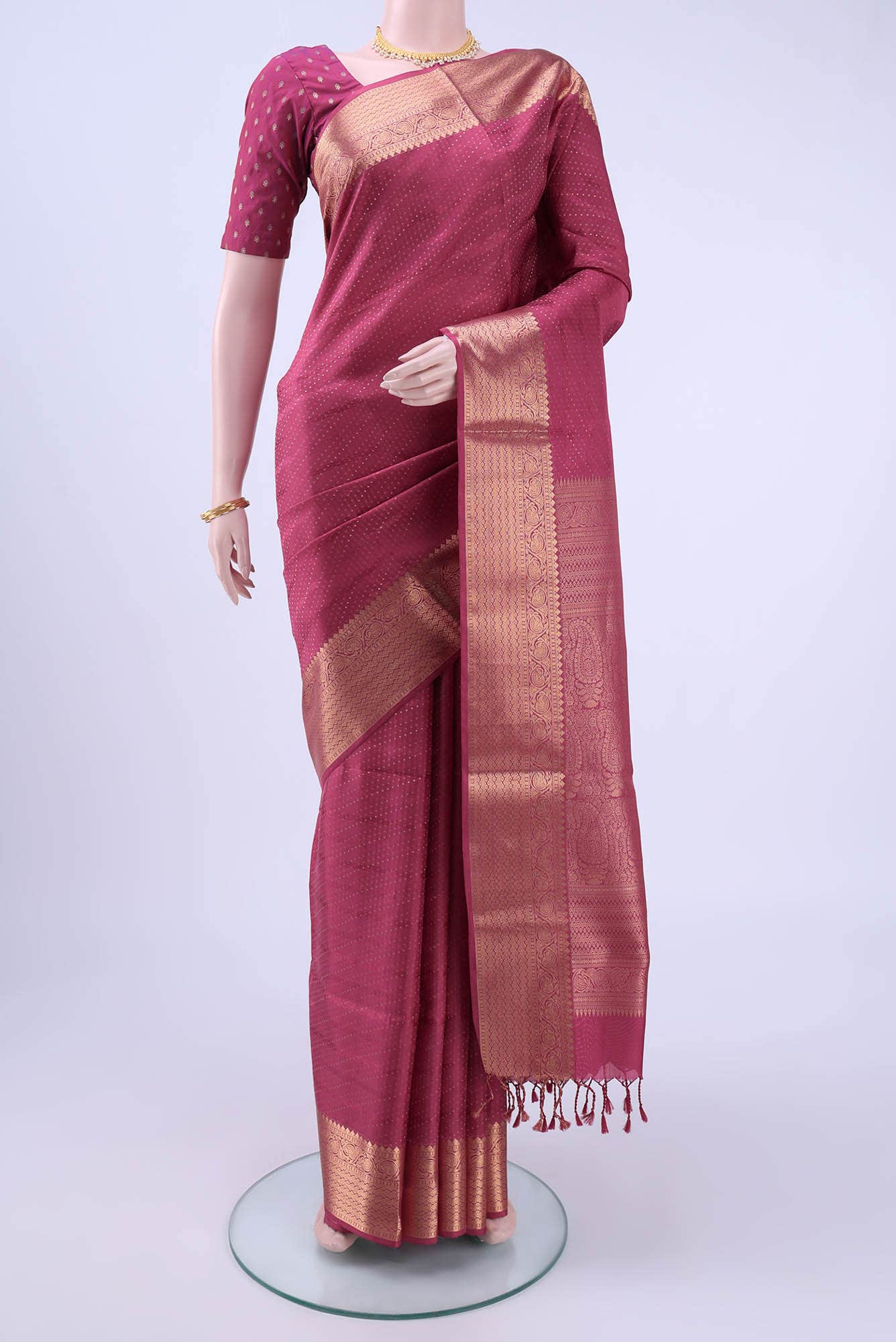 Rose pink Soft Silk Saree