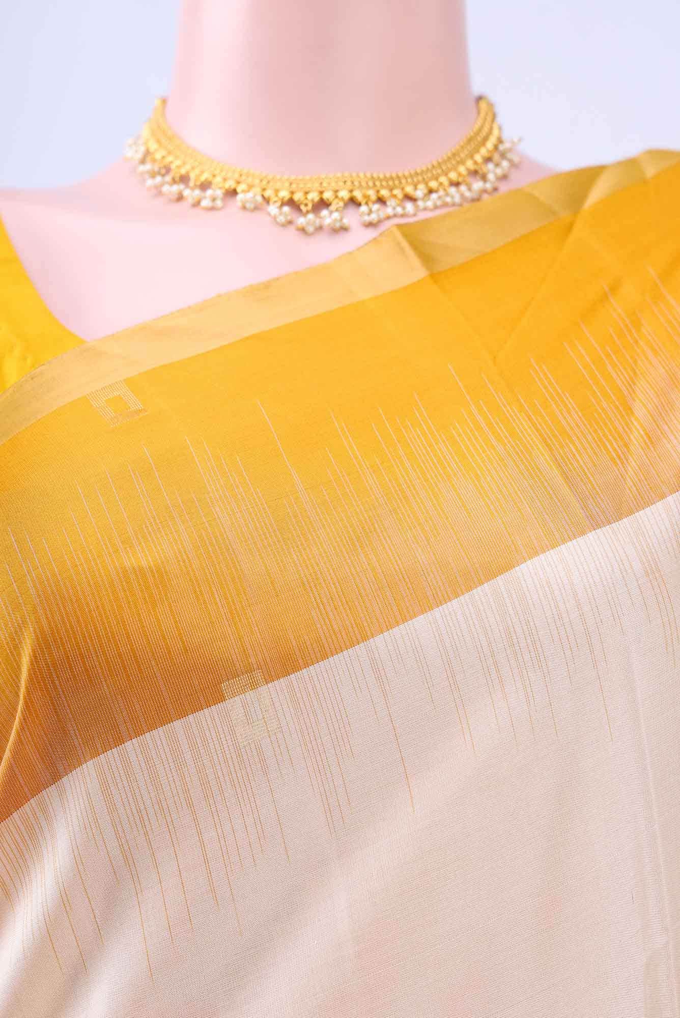 Off White Soft Silk Saree