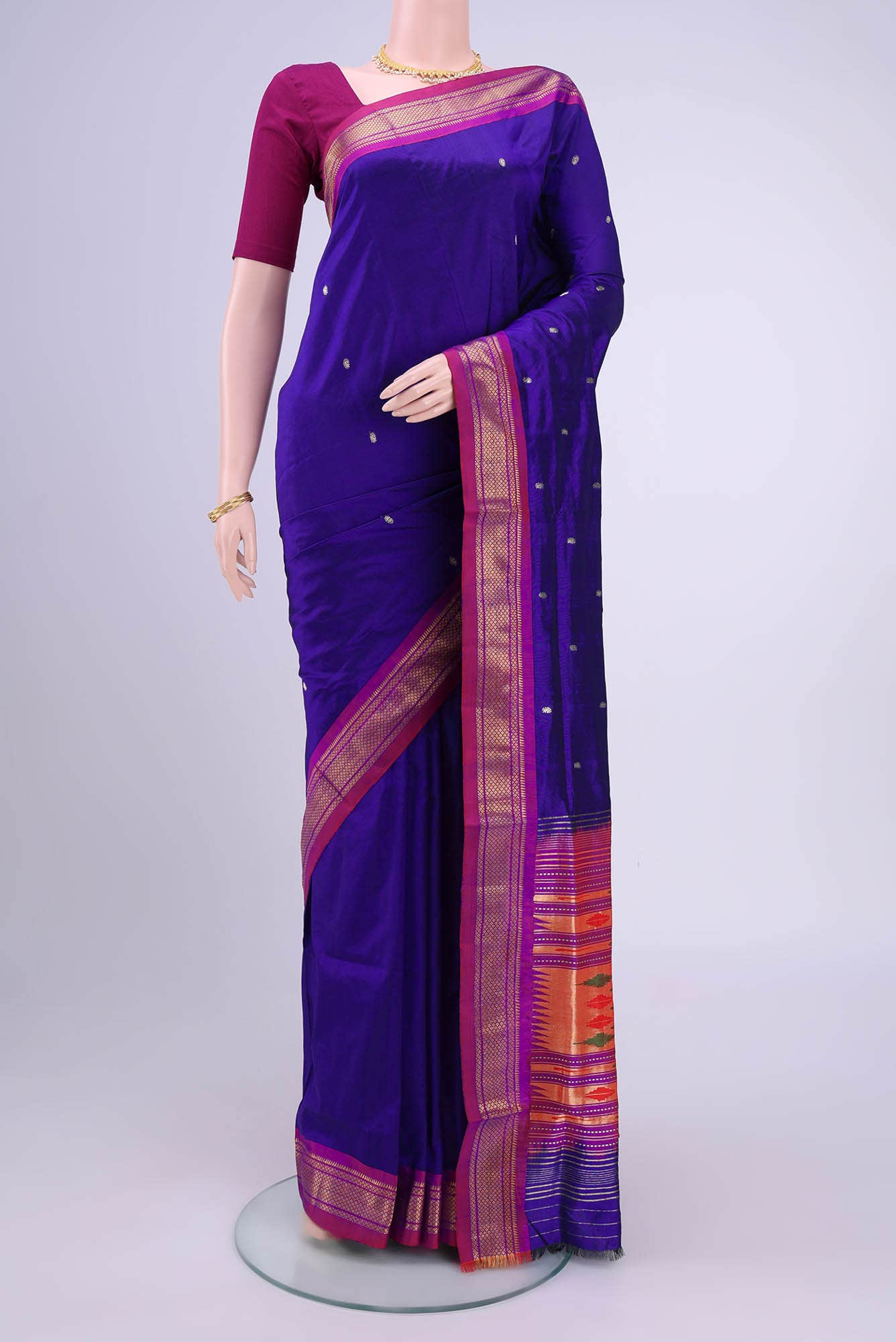 Royal Blue Paithani Silk Saree