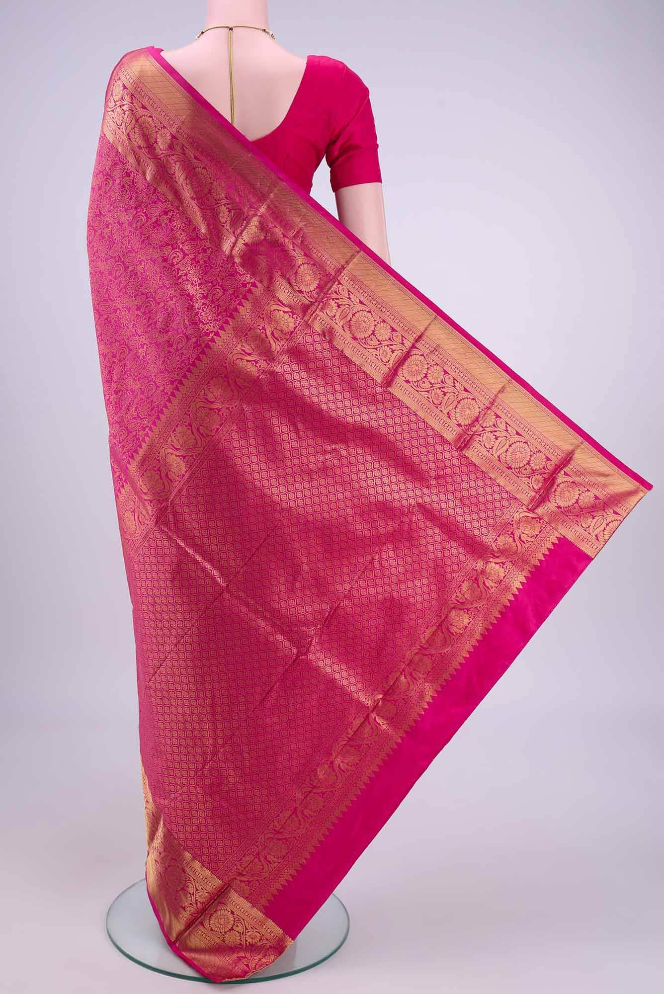 Rani Pink Bangalore Silk Saree