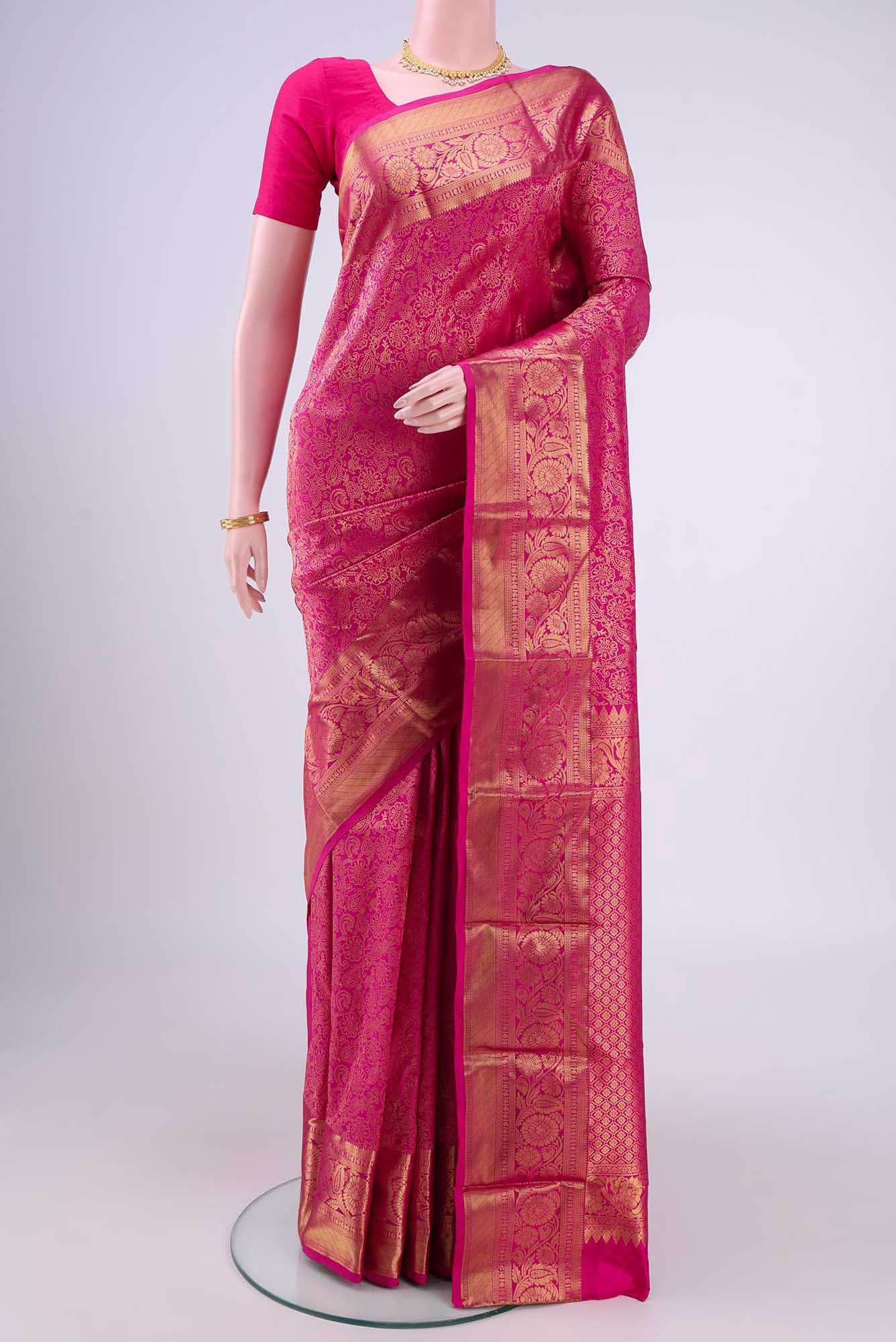 Rani Pink Bangalore Silk Saree