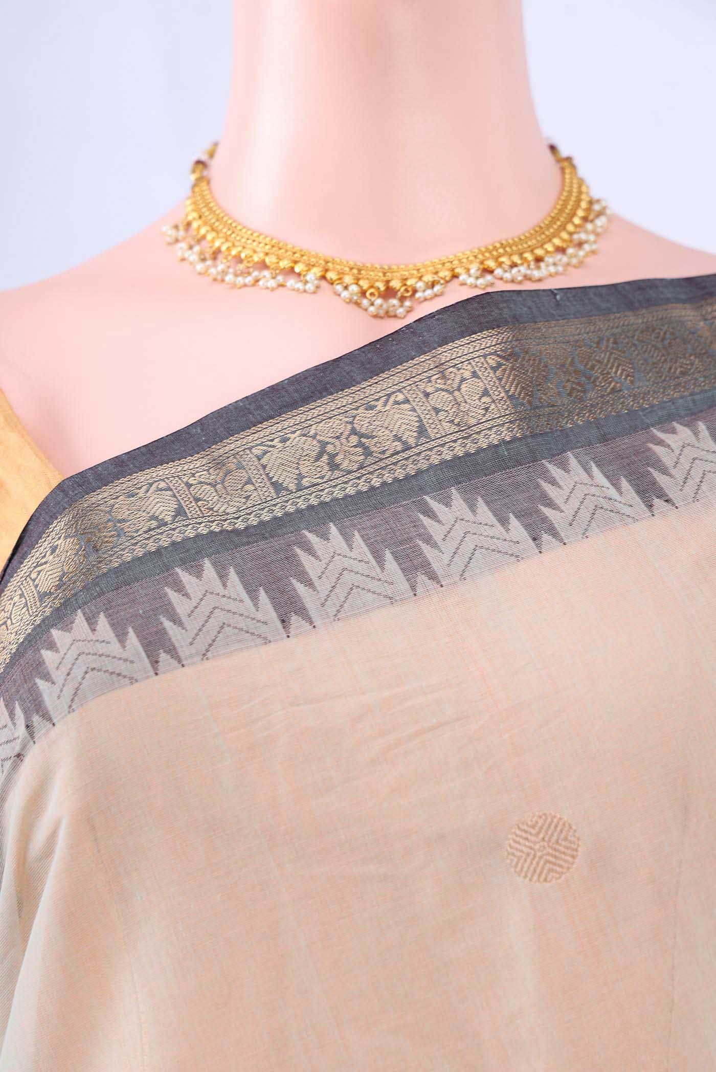 Beige Kanchi Cotton Saree