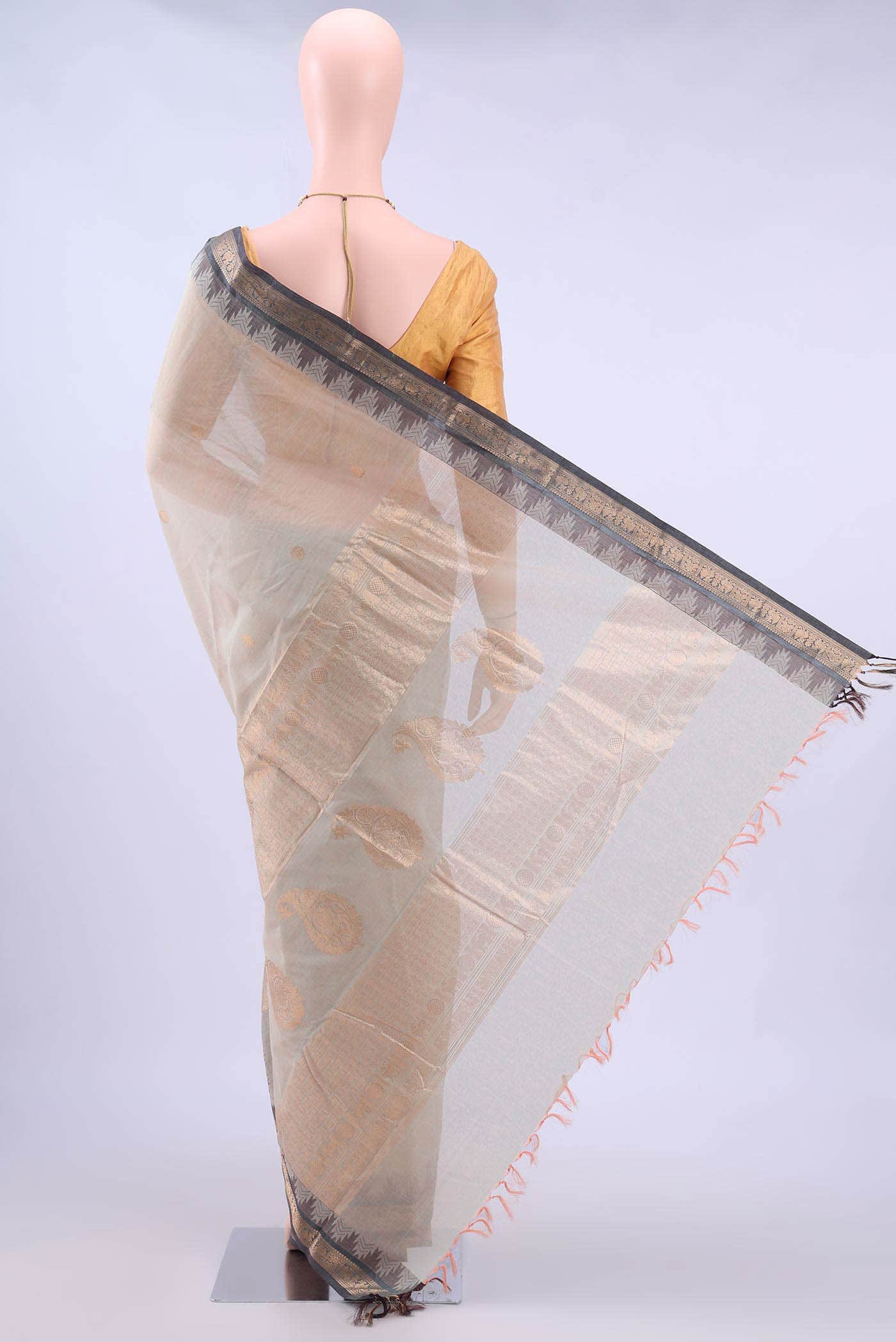 Beige Kanchi Cotton Saree