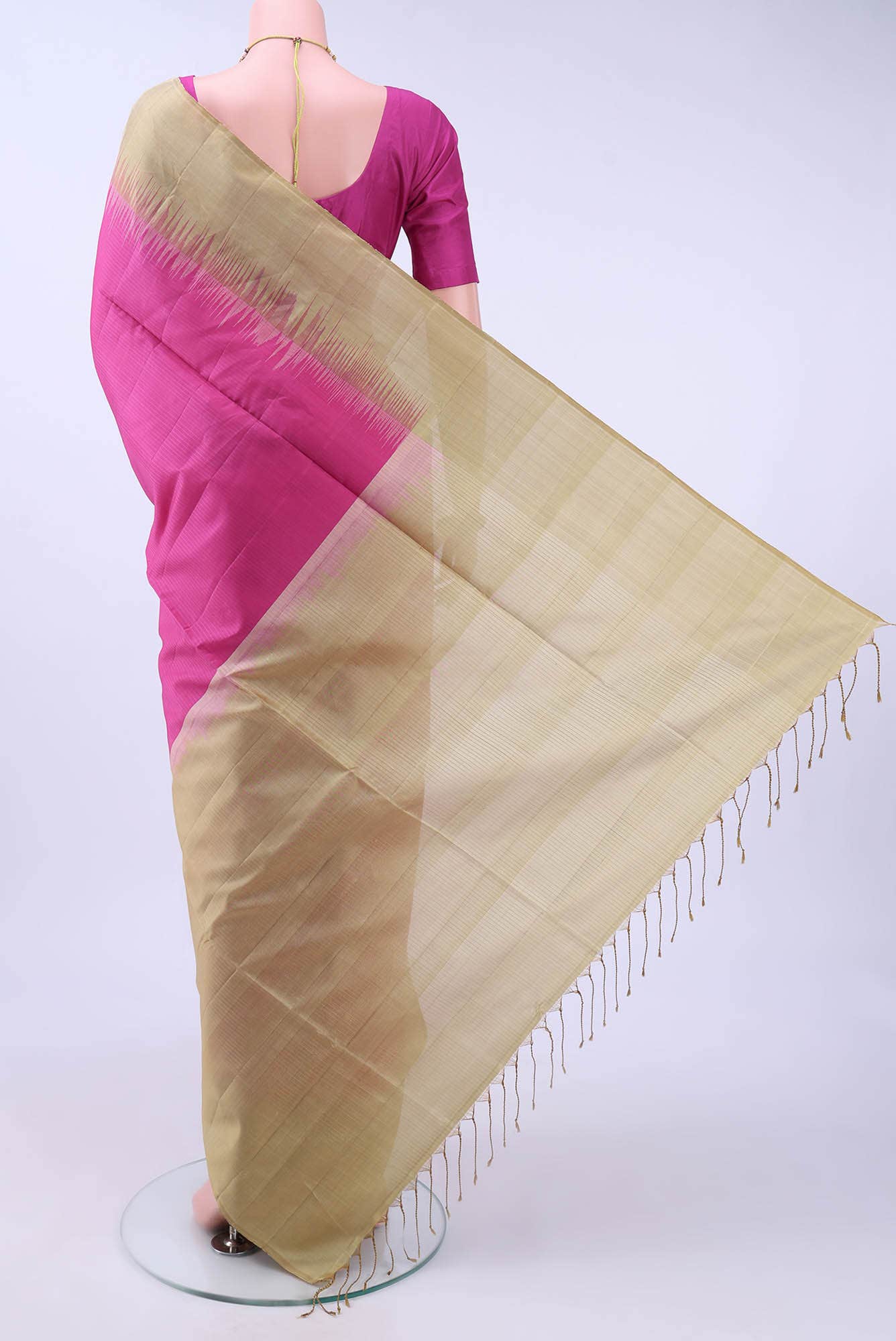 Rani Pink Soft Silk Saree
